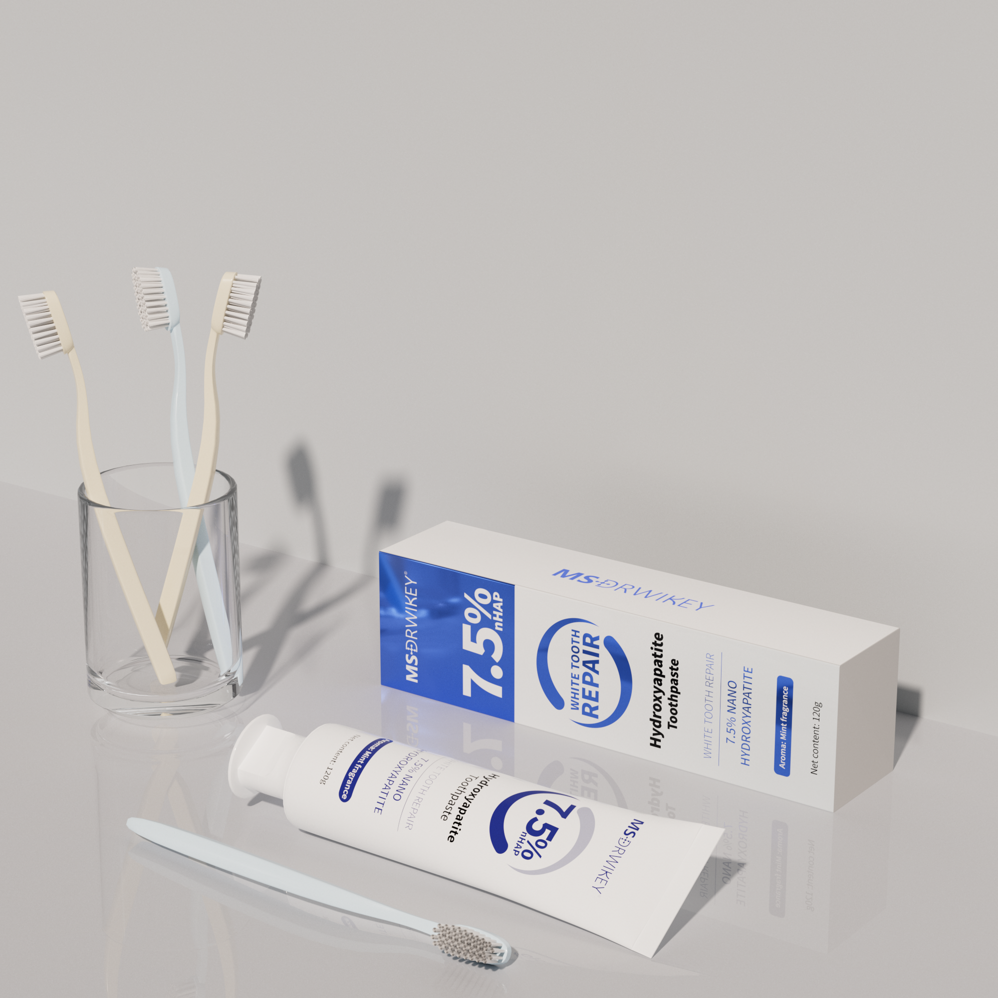"Achieve Gentle Whitening and Stronger Teeth with MSDRWIKEY Hydroxyapatite Toothpaste"