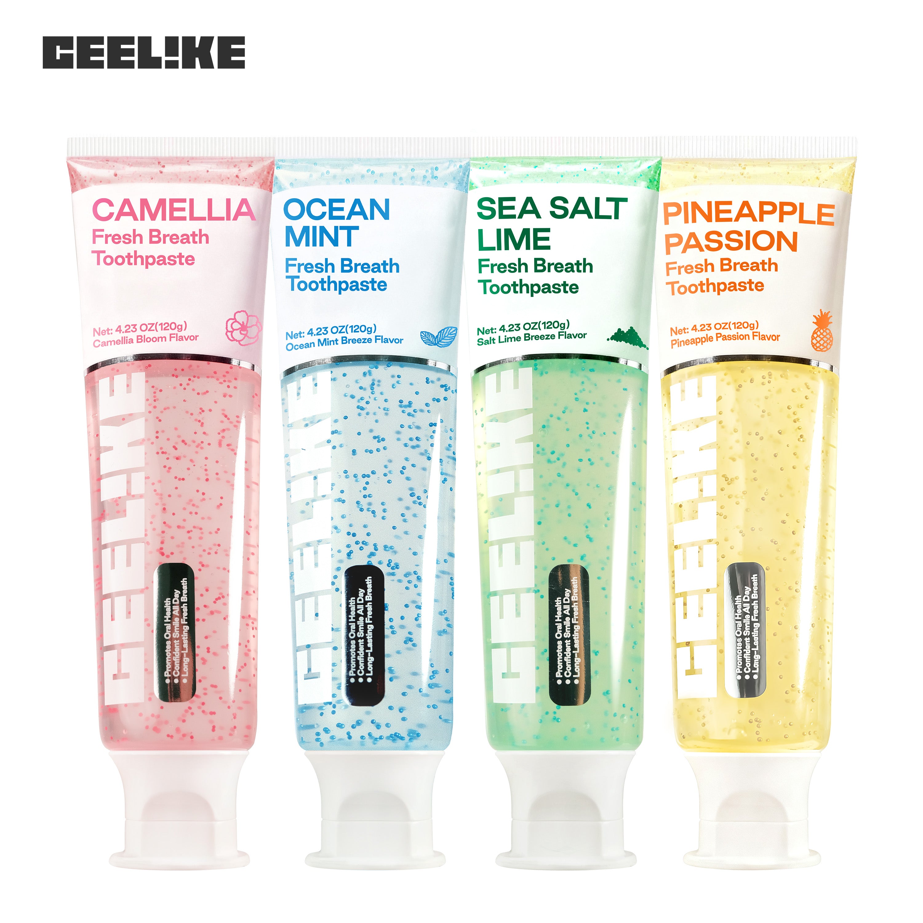 CEELIKE Fresh Toothpaste 4-Pack – Multi-Flavored Daily Freshness