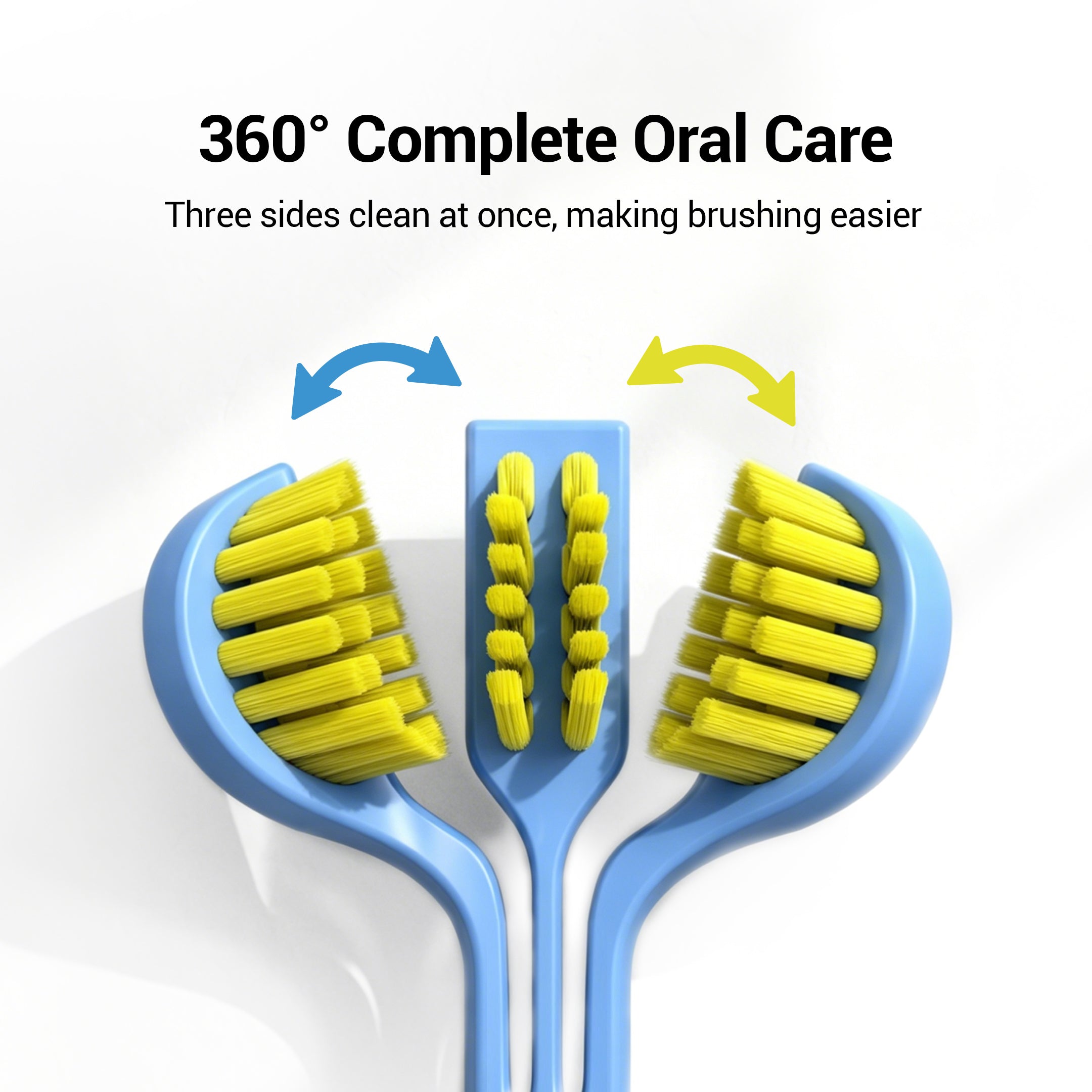 CEELIKE 3-Sided Soft Bristle Toothbrush – Complete Care