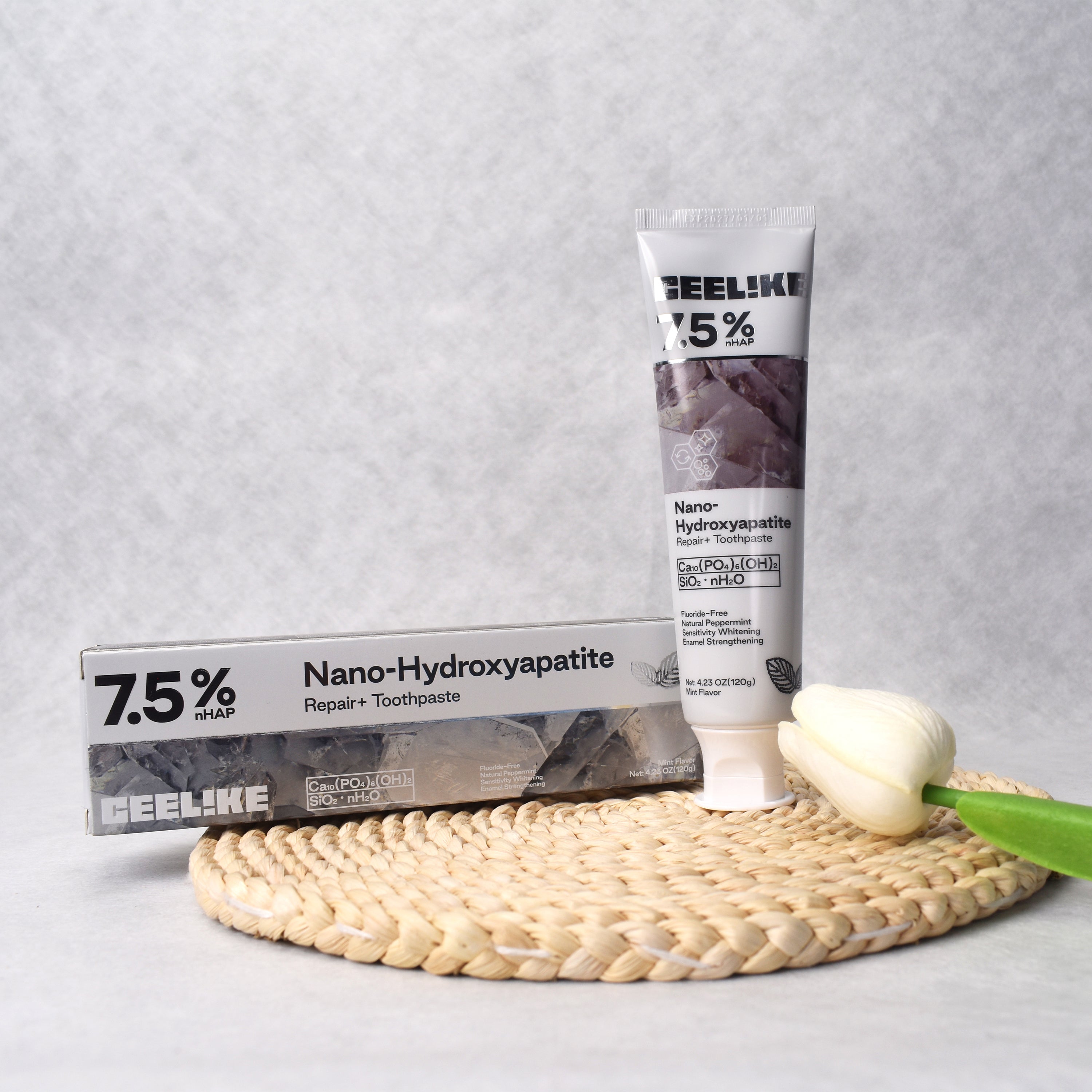 Pasta dental CEELIKE con nanohidroxiapatita reparadora y protectora: fortalece el esmalte y reduce la sensibilidad, 118 g