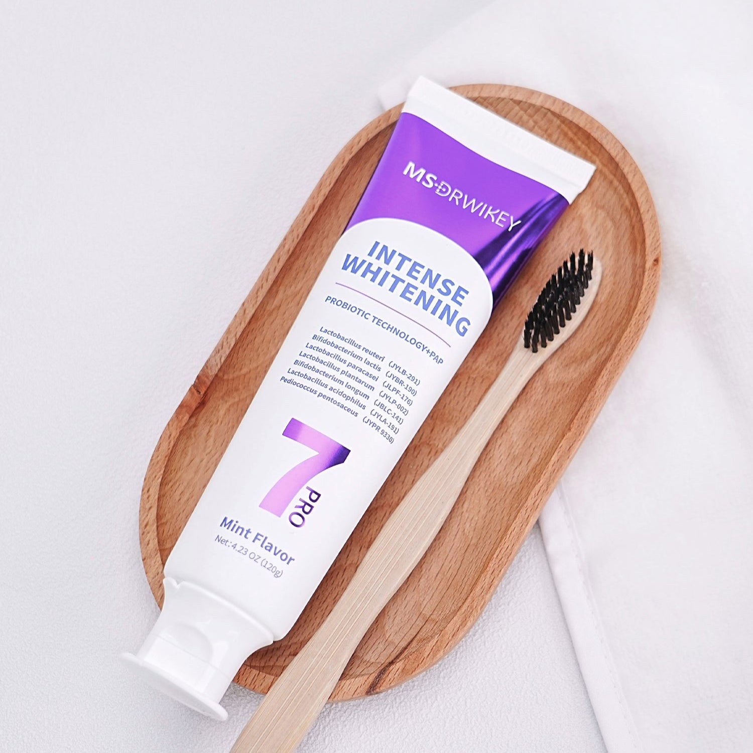 MSDRWIKEY 7 Pro Purple Whitening Toothpaste - Deep whitening, strong cleaning, confident smile, shining every day