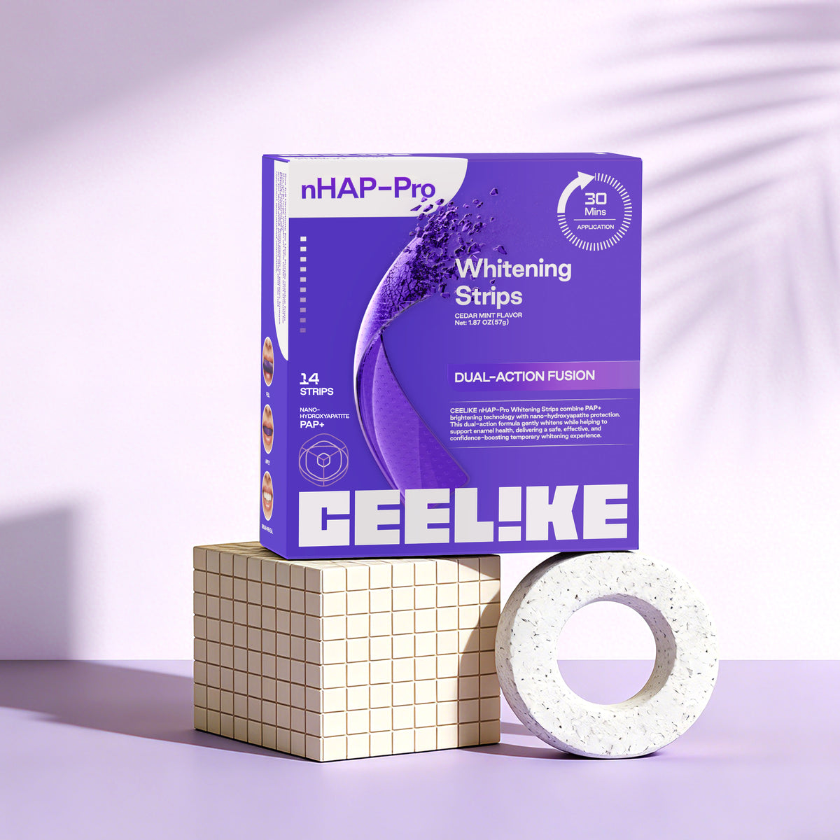 CEELIKE Hydroxyapatite Tooth Strips | Comfort Fit Oral Strips