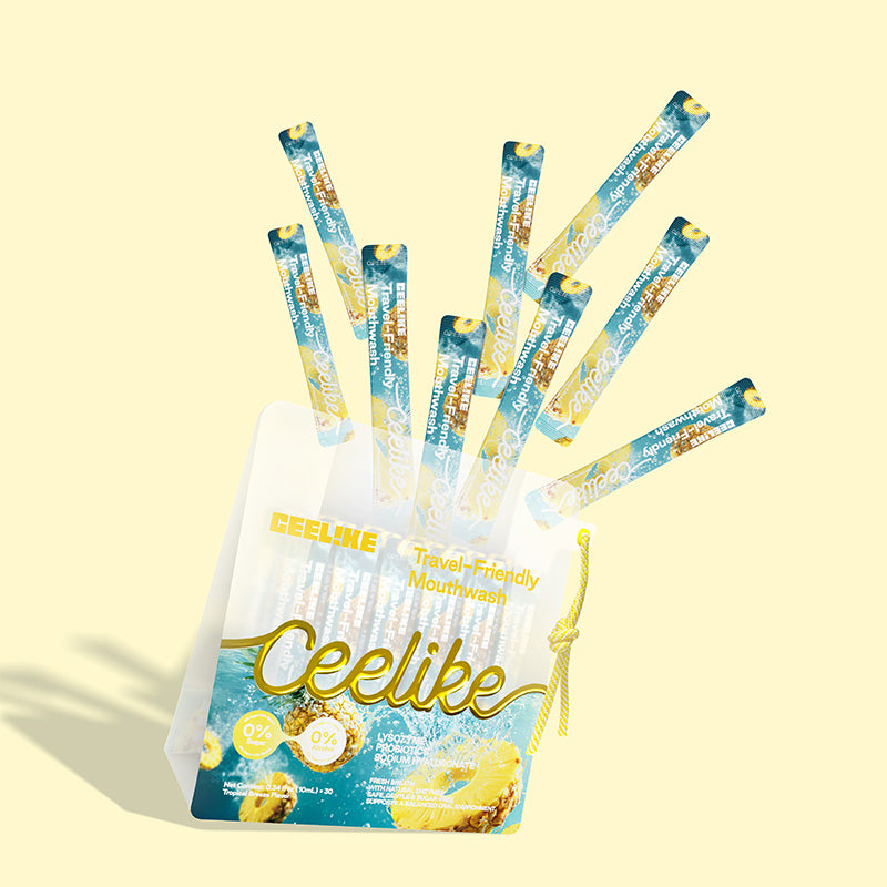 CEELIKE Portable Mouthwash – Tropical Pineapple Flavor (30 Packs)