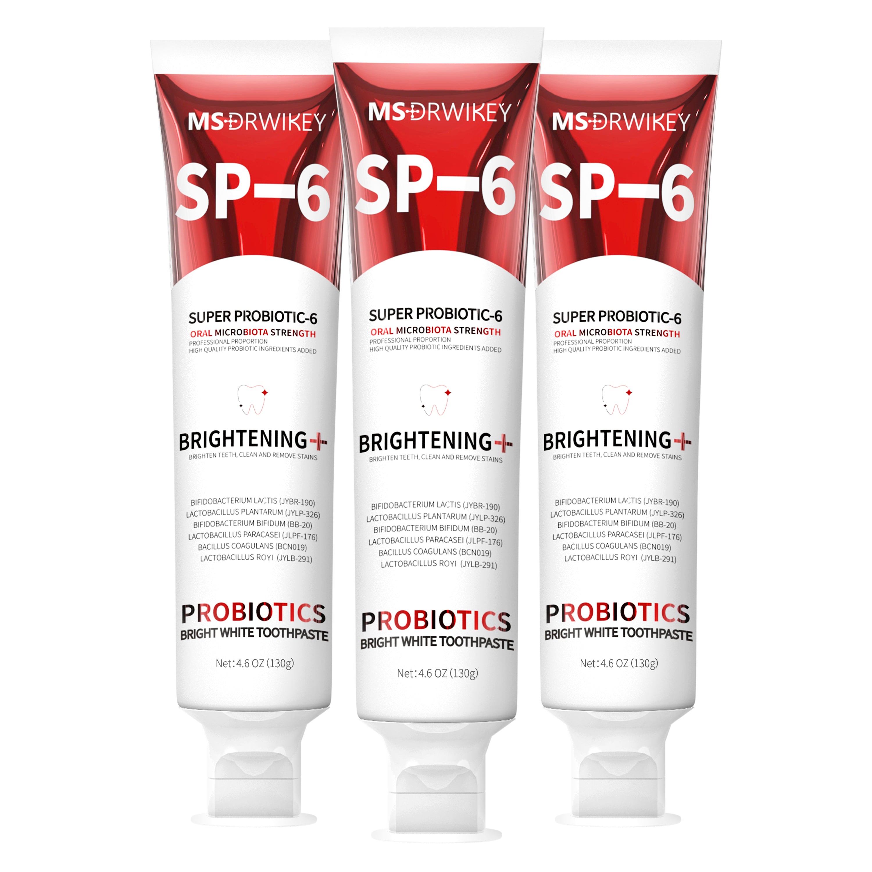 MSDRWIKEY SP-6 Whitening Toothpaste – Brighten Your Smile with the Power of 6 Probiotics