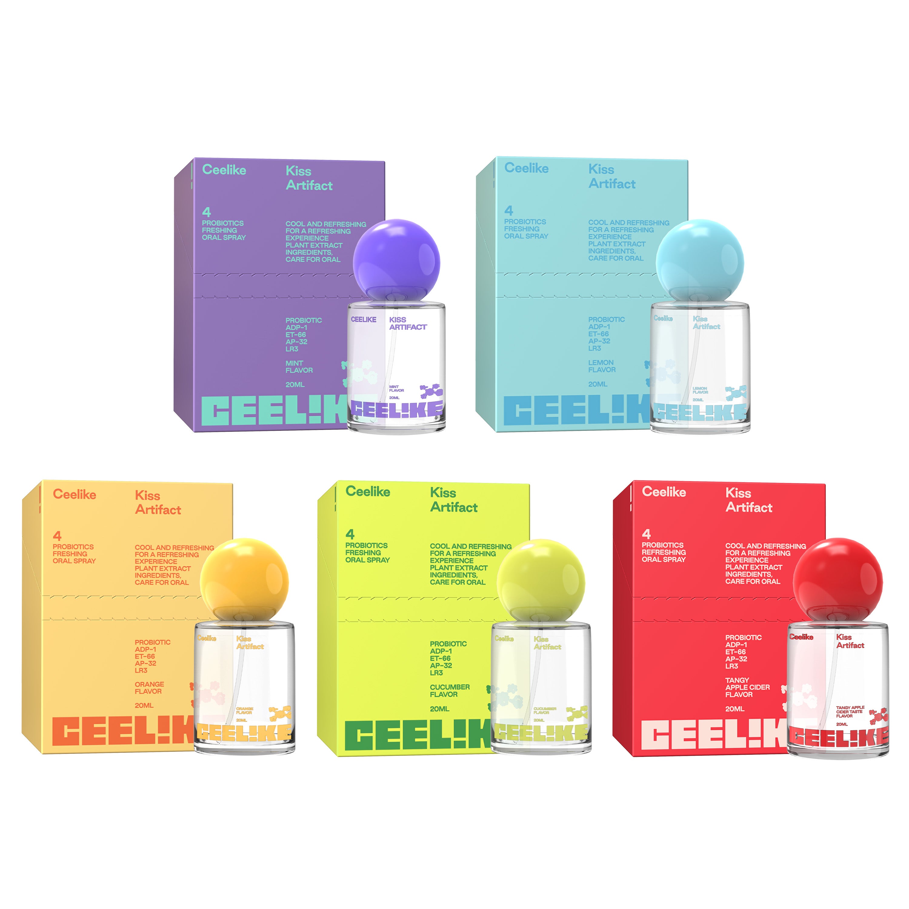 CEELIKE — Probiotic Mist Set 5×20ml. Fresh. Versatile. Confident.