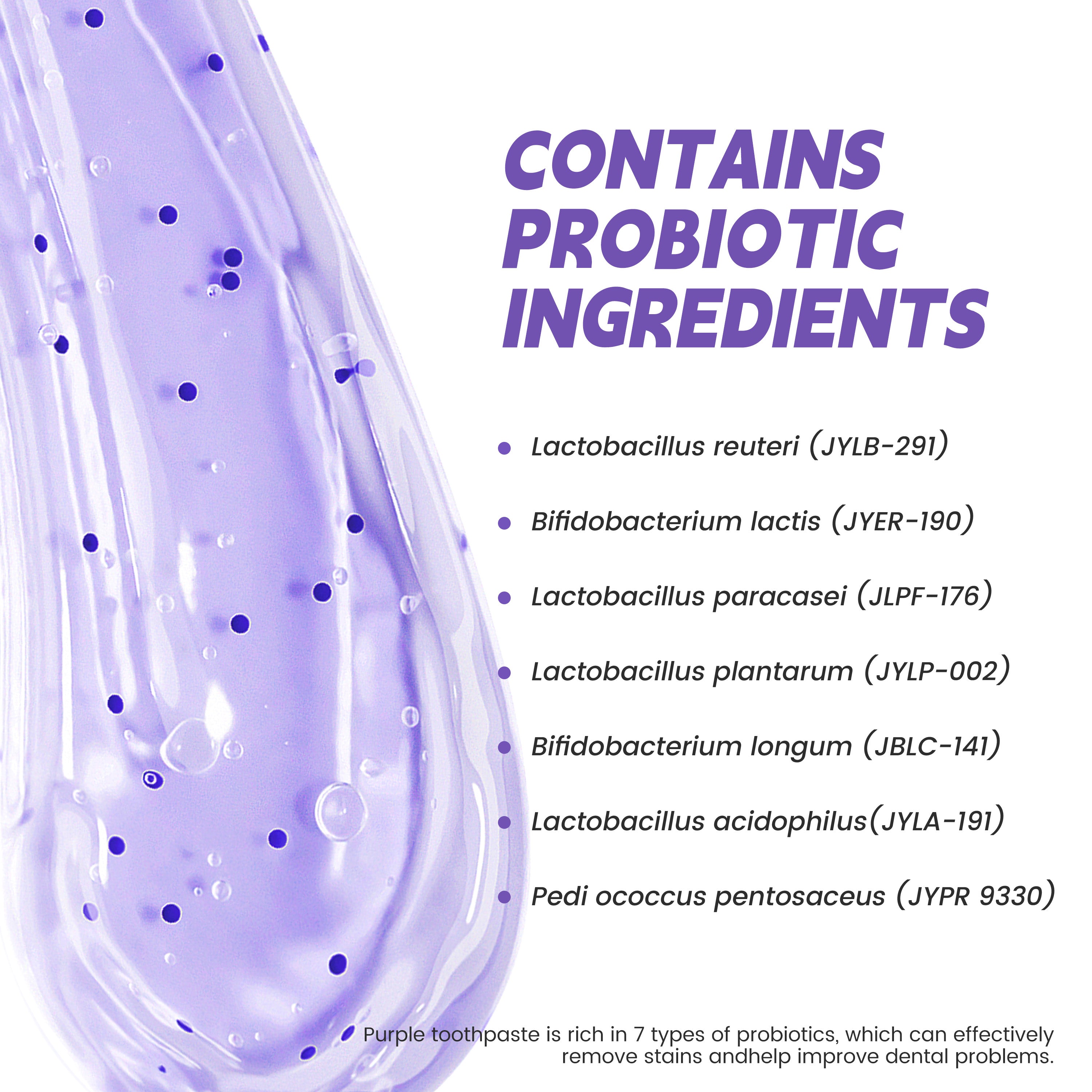 MSDRWIKEY 7 Pro Purple Whitening Toothpaste - Deep whitening, strong cleaning, confident smile, shining every day