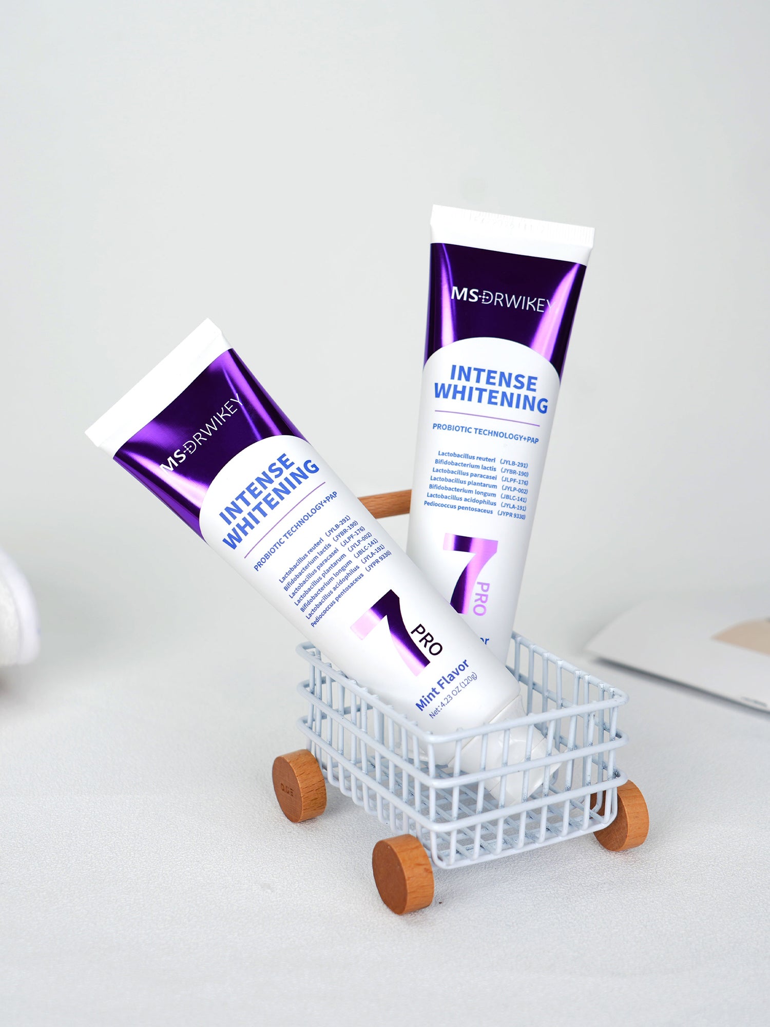 MSDRWIKEY 7 Pro Purple Whitening Toothpaste 2-Pack - Intense Whitening for a Brighter, Healthier Smile