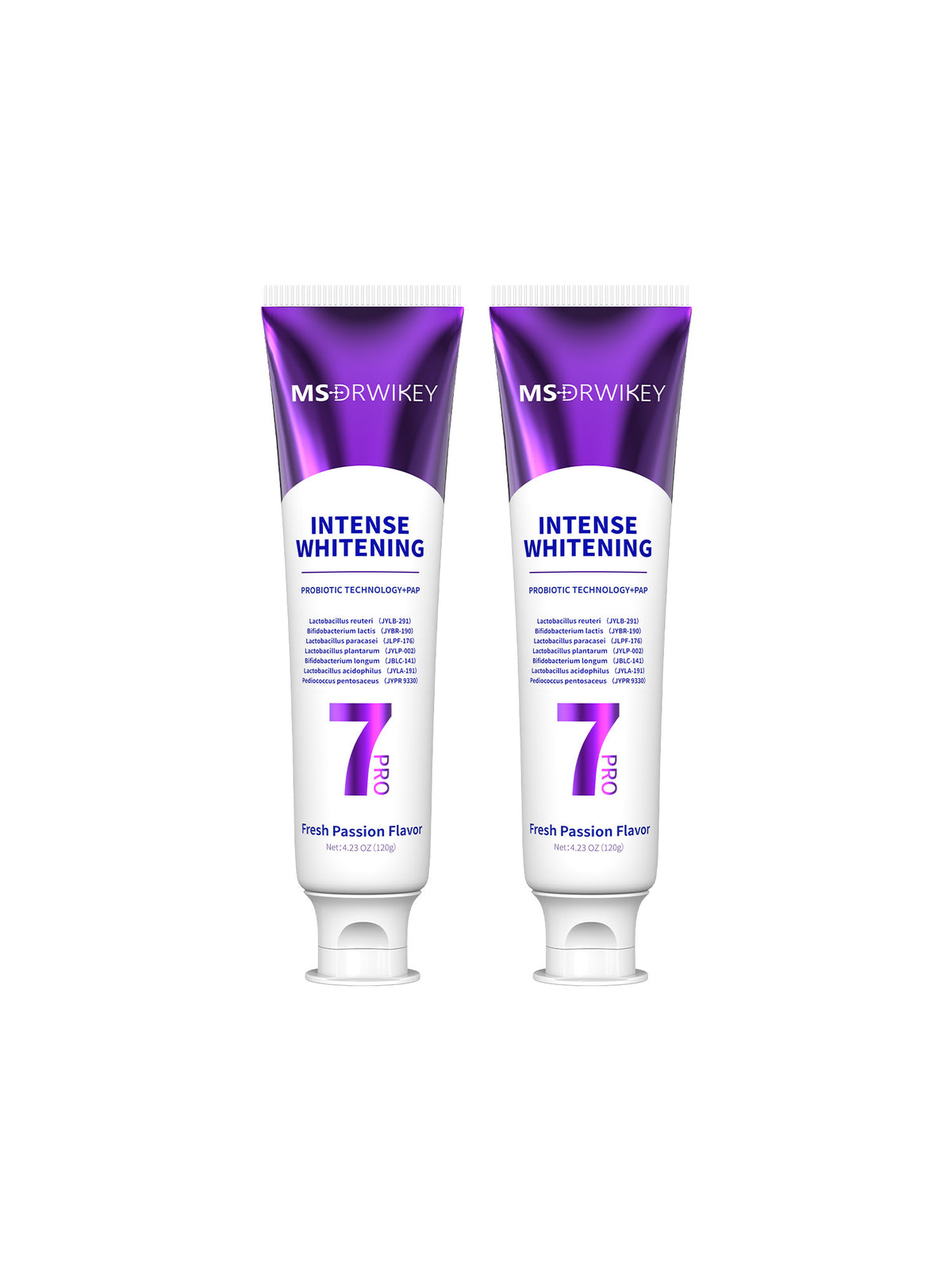 MSDRWIKEY 7 Pro Purple Whitening Toothpaste - Deep whitening, strong cleaning, confident smile, shining every day