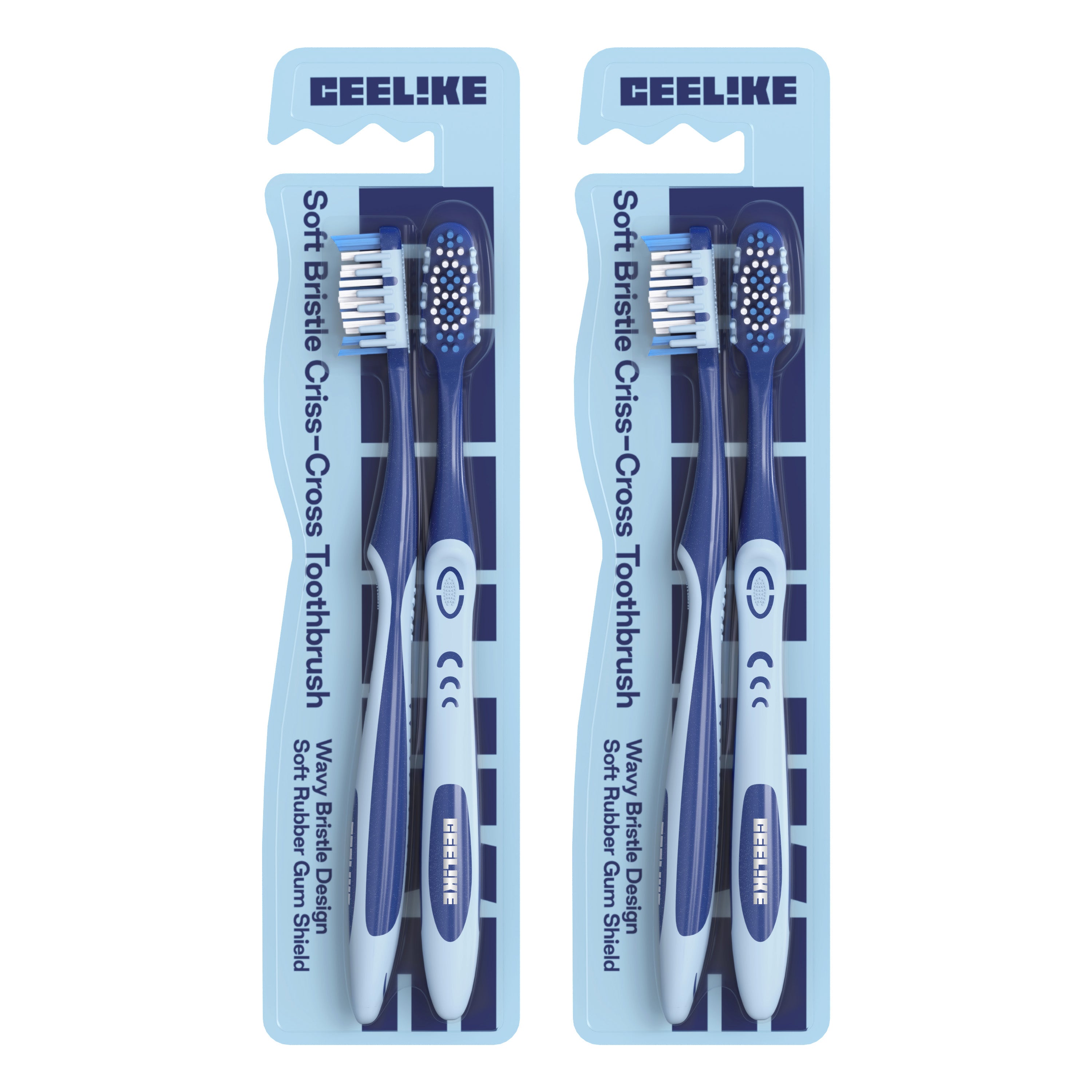 CEELIKE Soft Cross Bristle Toothbrush-Comfortable Daily Care
