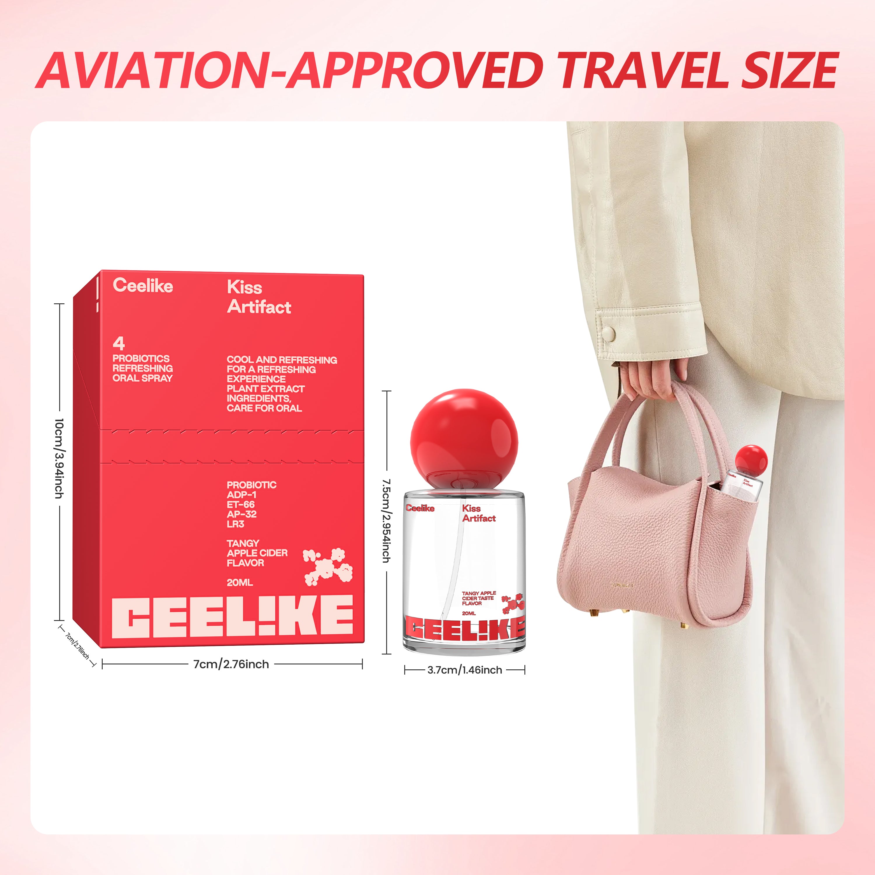 CEELIKE — Apple Cider Vinegar Probiotic Mist 20ml. Fresh. Tangy. Zesty.