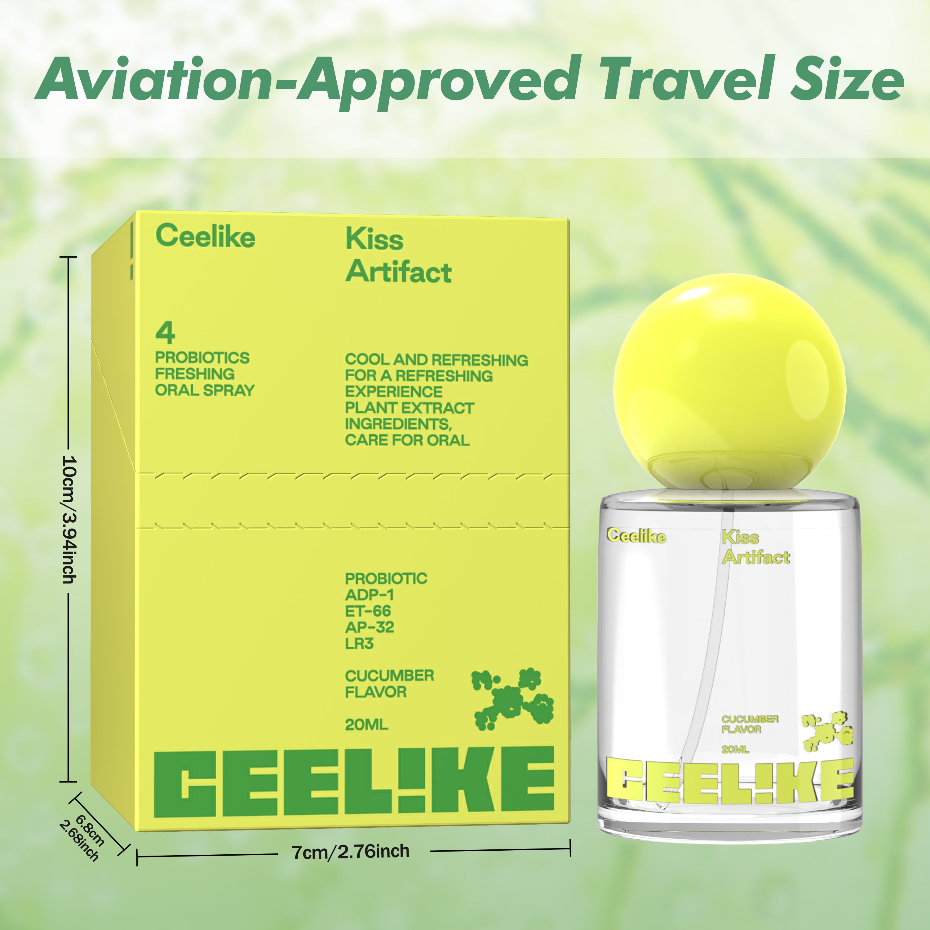 CEELIKE — Cucumber Probiotic Mist 20ml. Crisp. Cool. Confident.