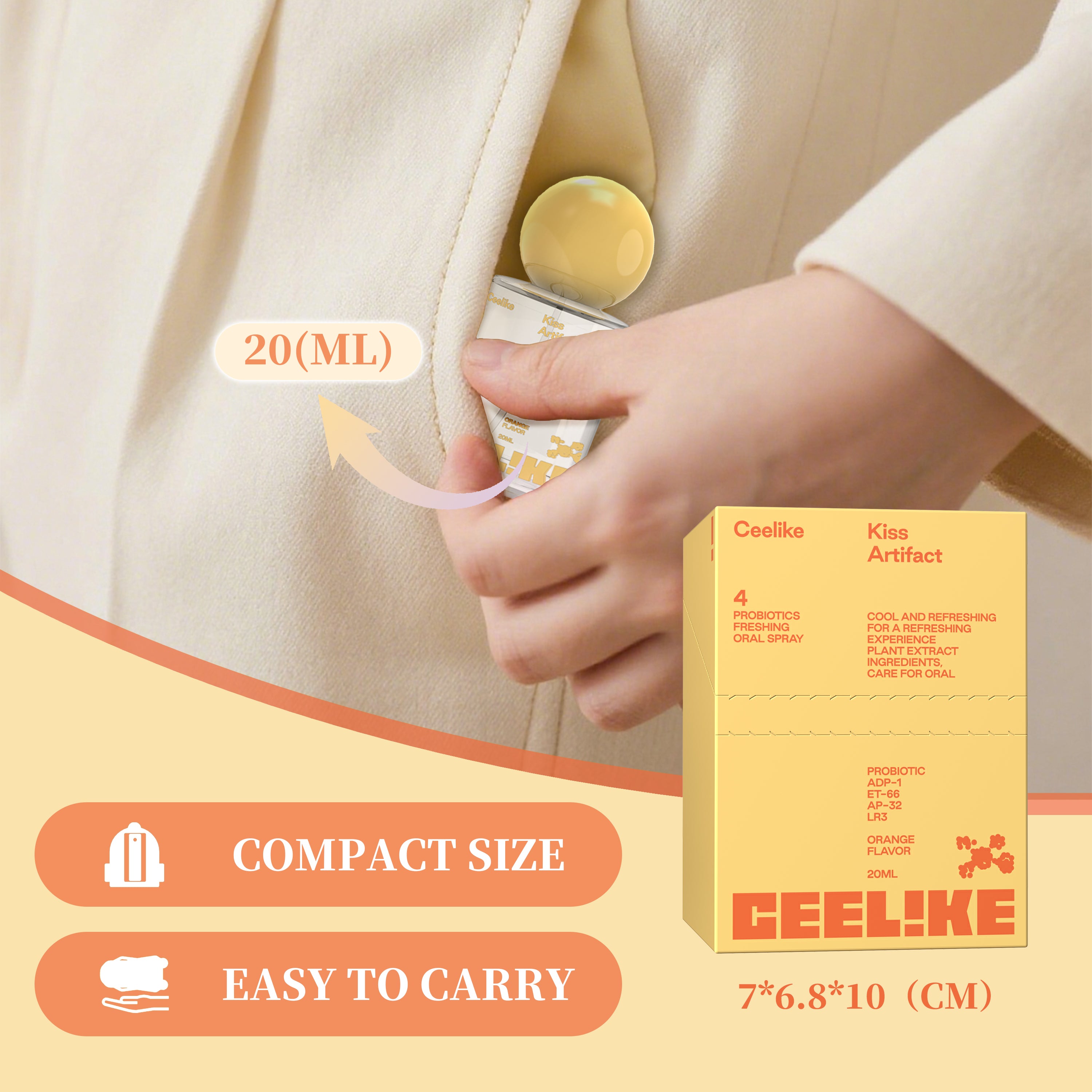 CEELIKE — Orange Probiotic Mist 20ml. Juicy. Bright. Confident.