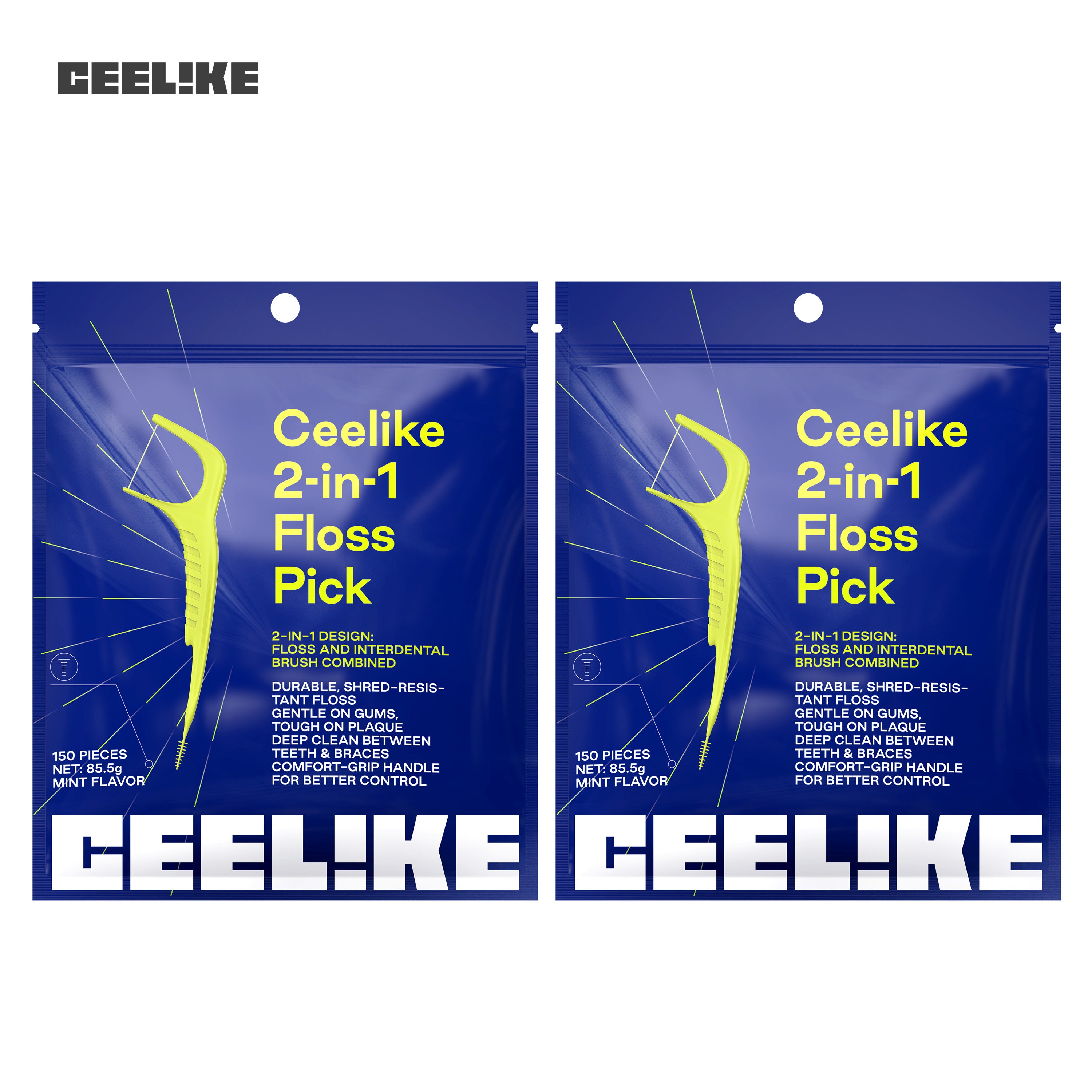 CEELIKE 2-in-1 Floss & Interdental Pick — Easy Daily Care