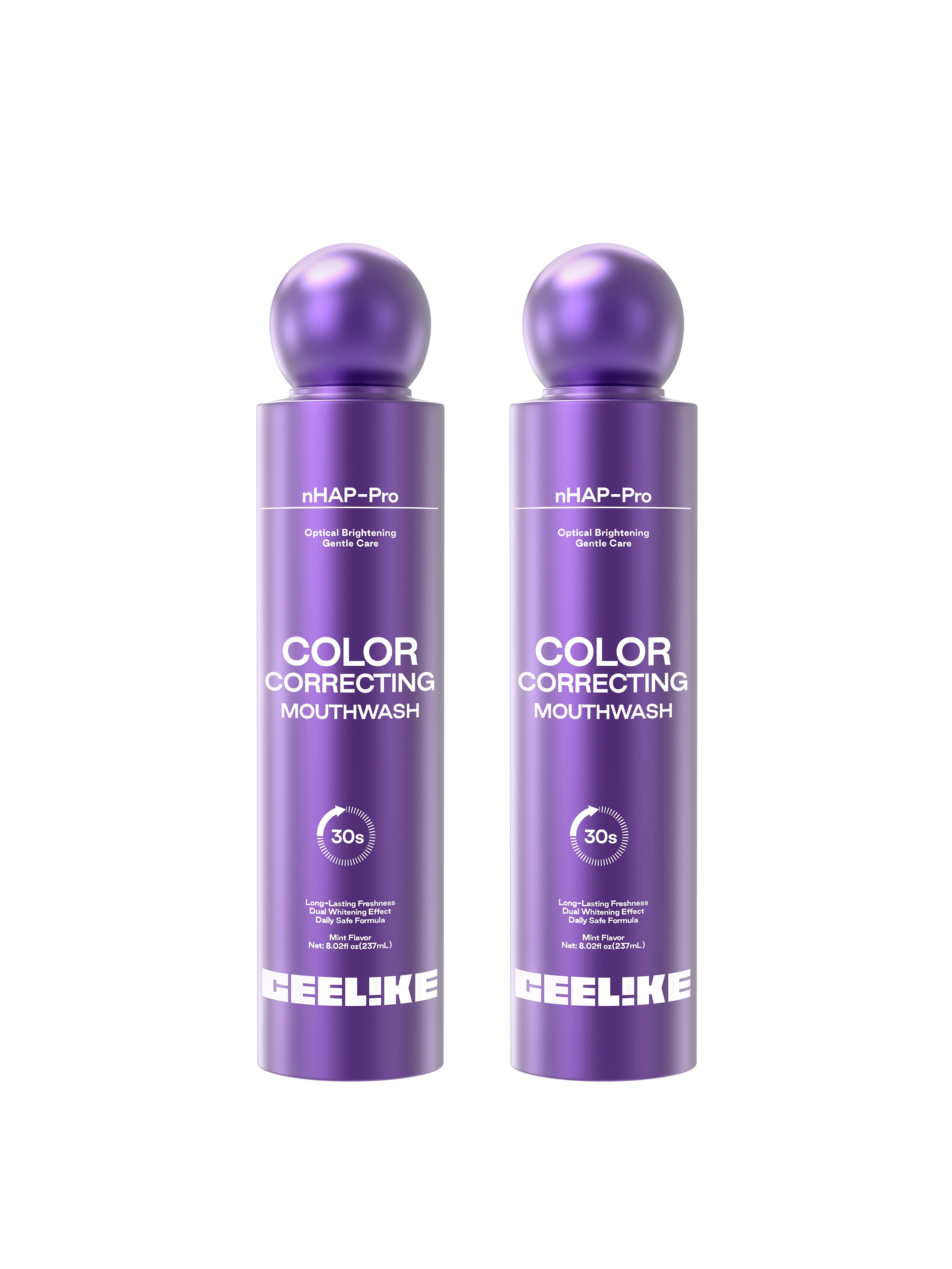 GEELIKE Purple Color Correcting Whitening Mouthwash
