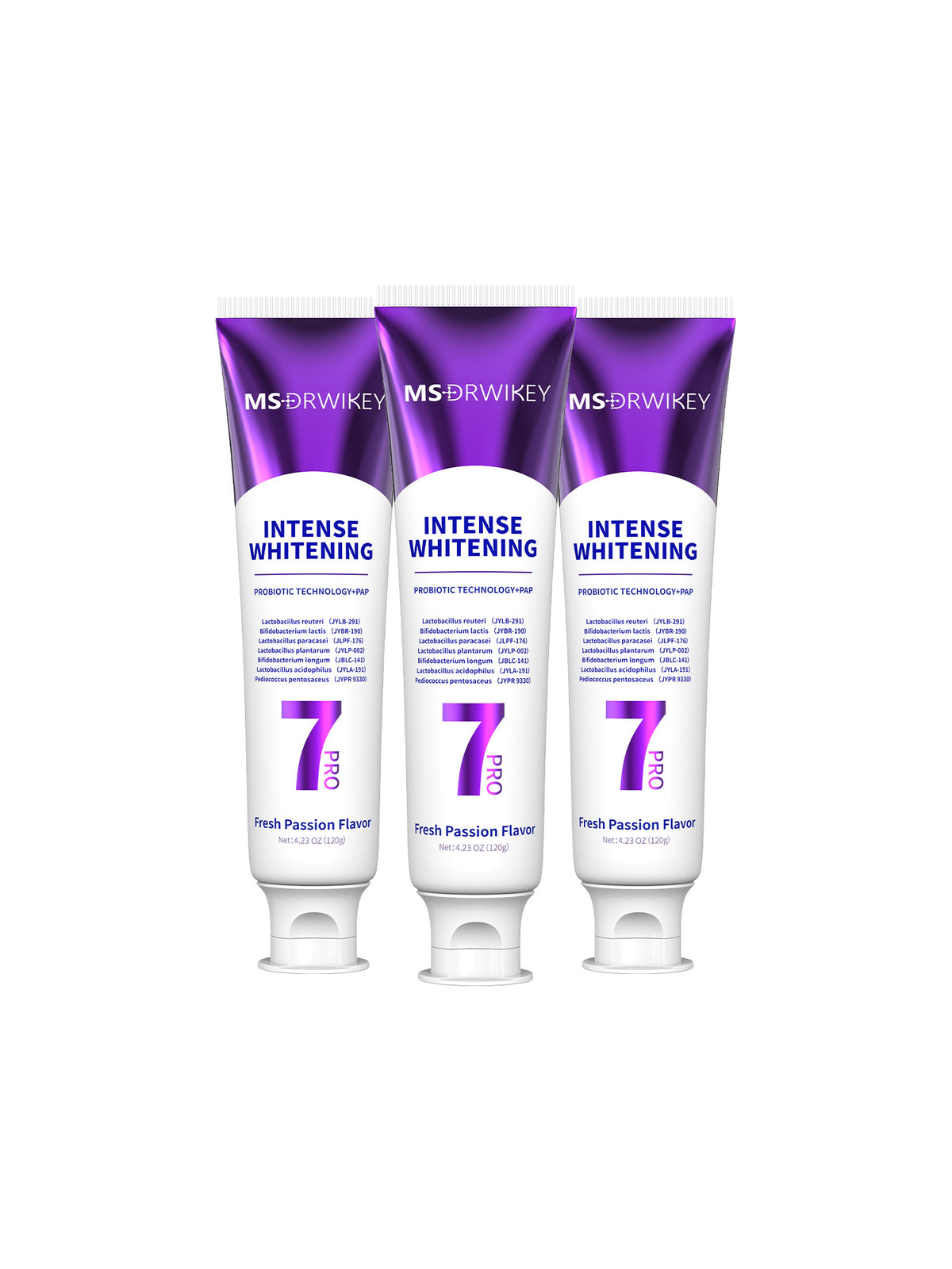 MSDRWIKEY 7 Pro Purple Whitening Toothpaste - Deep whitening, strong cleaning, confident smile, shining every day