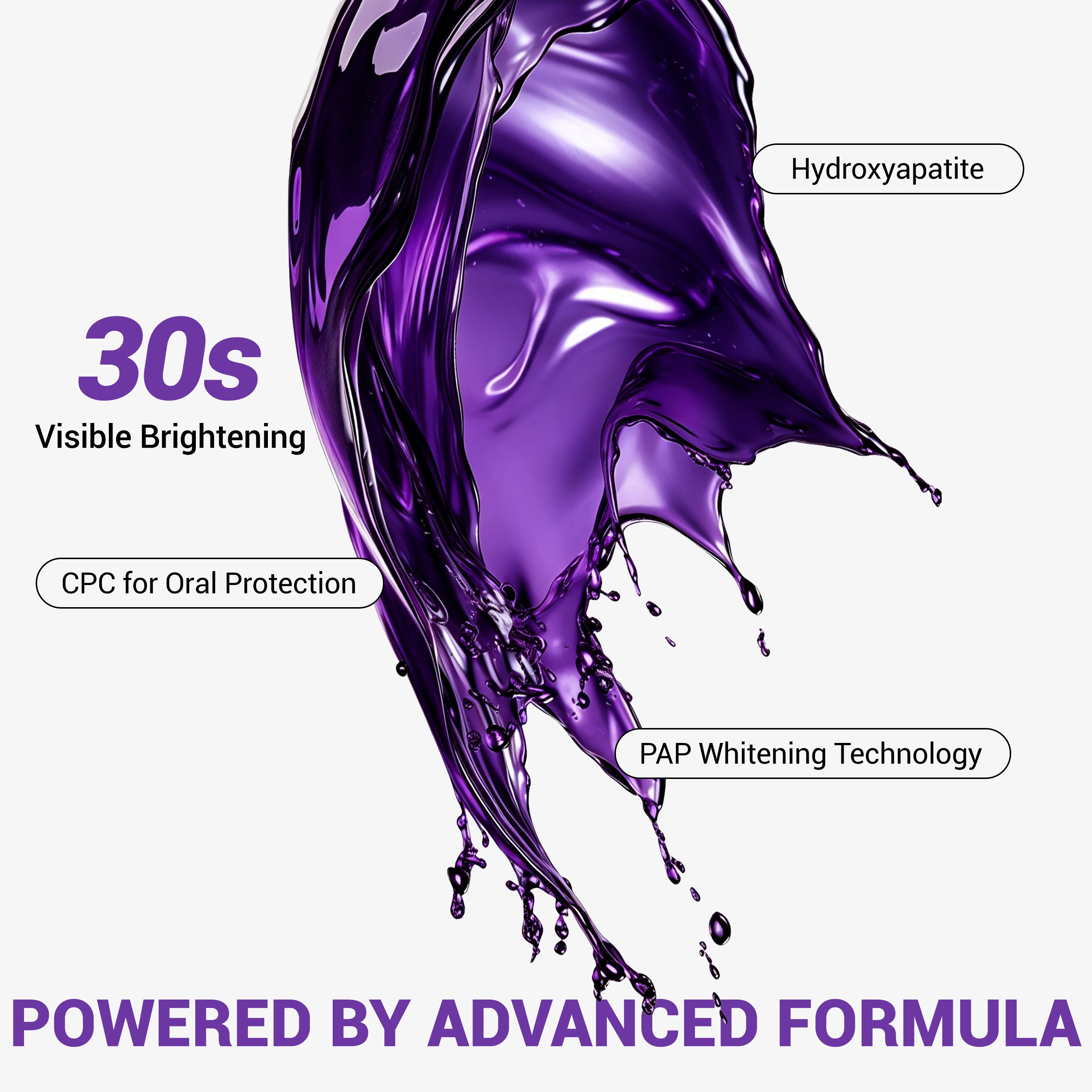GEELIKE Purple Color Correcting Whitening Mouthwash