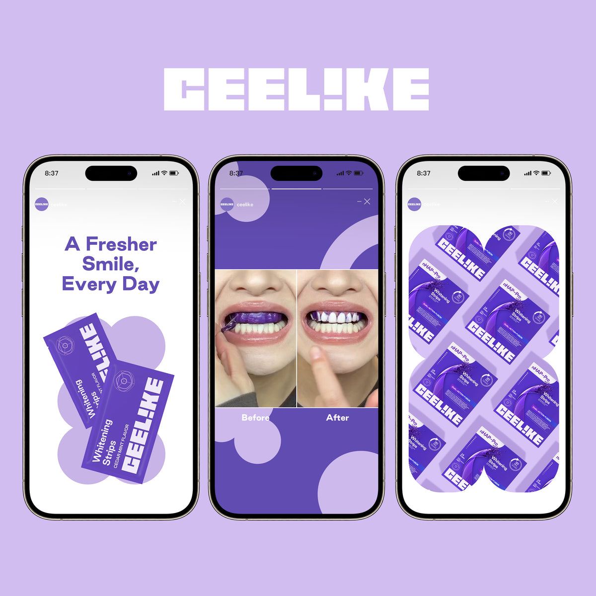 CEELIKE Hydroxyapatite Tooth Strips | Comfort Fit Oral Strips