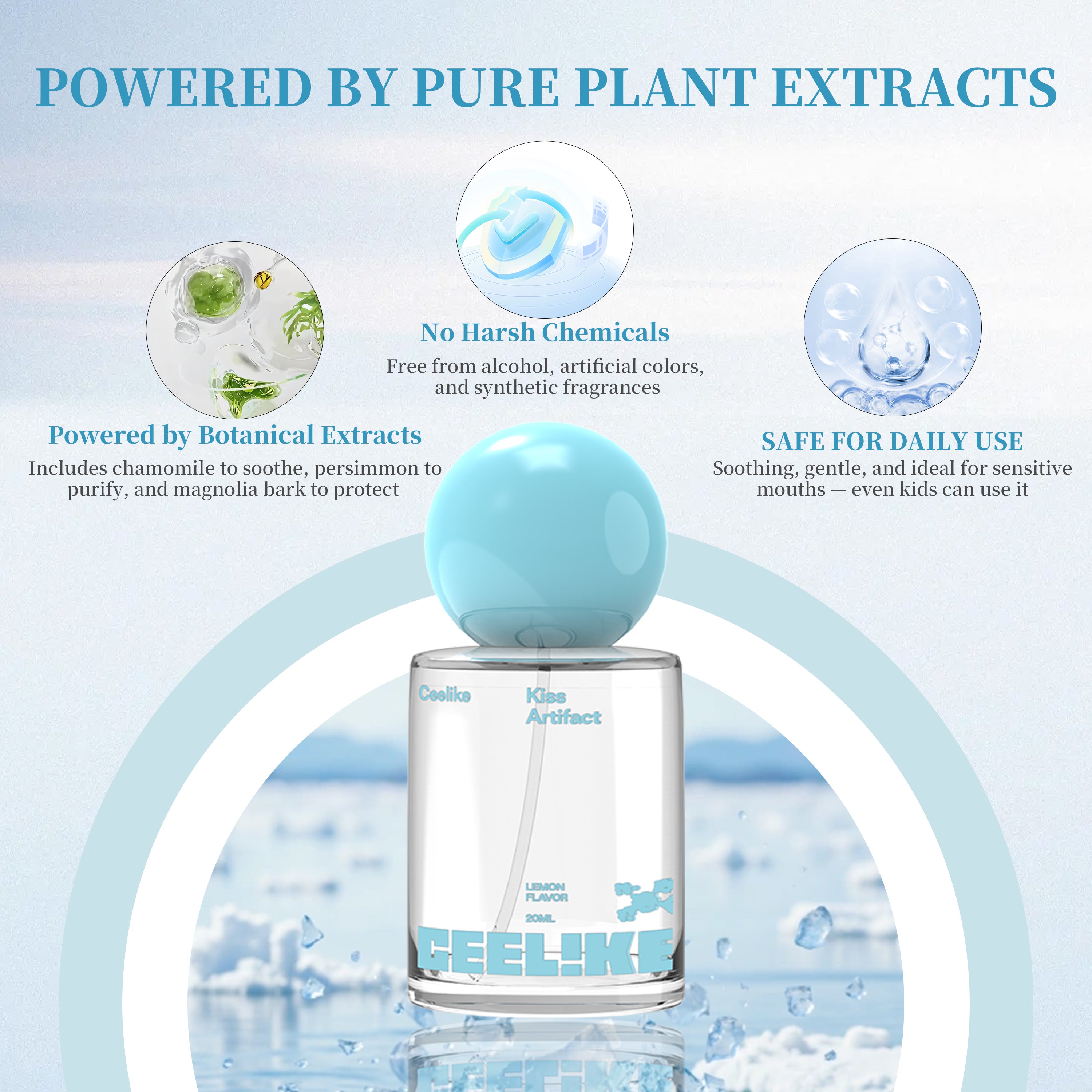 CEELIKE — Lemon Probiotic Mist — 20ml . Zesty. Fresh. Confident.