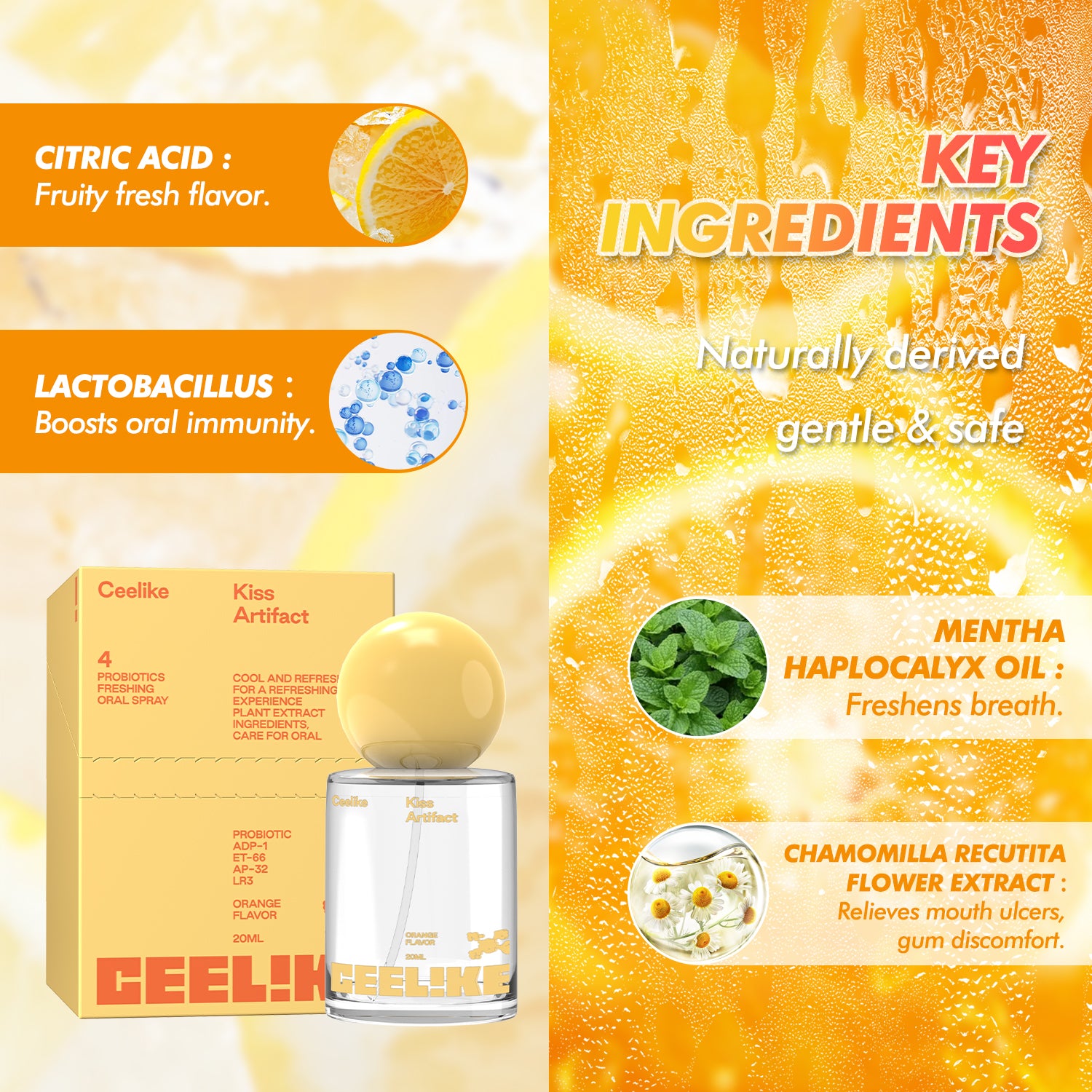 CEELIKE — Probiotic Mist Set 4×20ml. Fresh. Versatile. Confident.