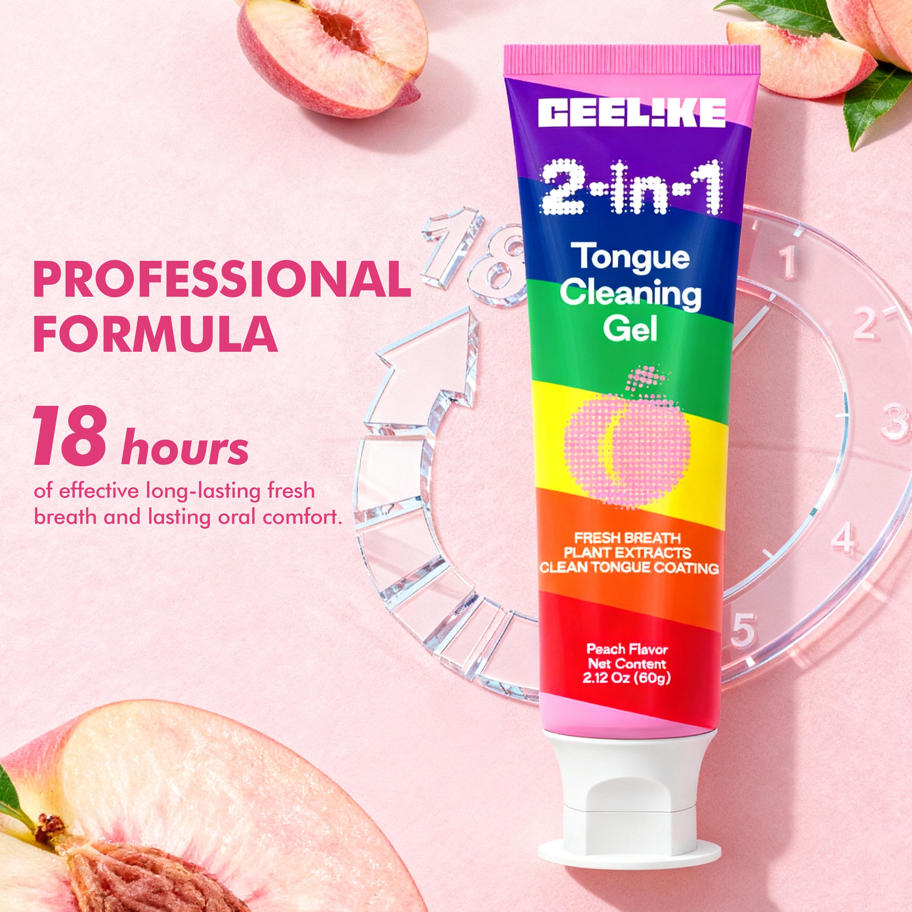 CEELIKE 2-in-1 Tongue Cleaning Gel & Brush Kit