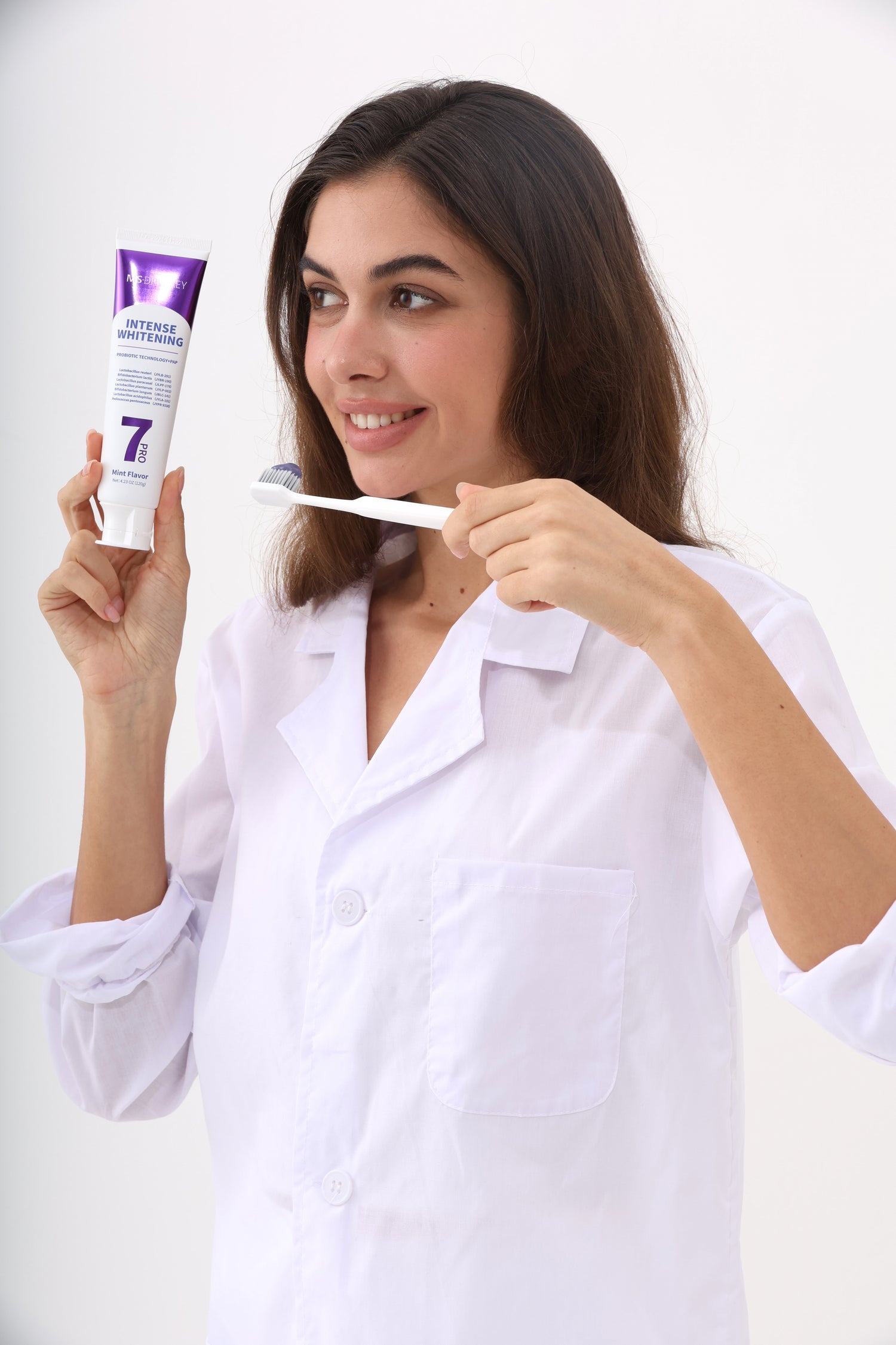 MSDRWIKEY 7 Pro Purple Whitening Toothpaste - Deep whitening, strong cleaning, confident smile, shining every day