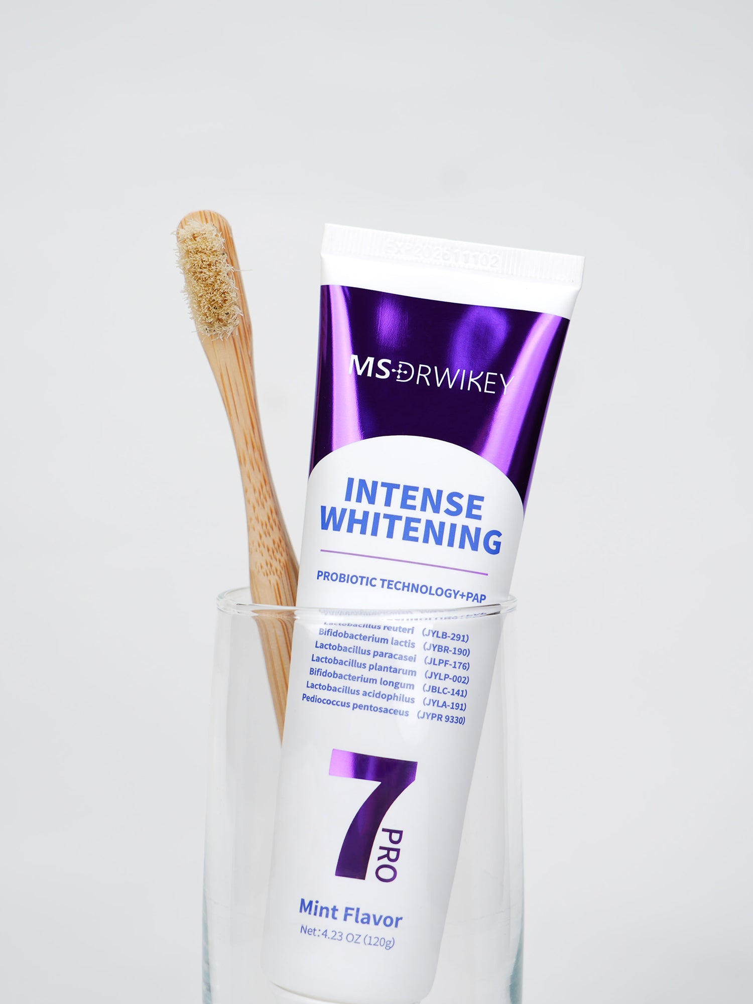 MSDRWIKEY 7 Pro Purple Whitening Toothpaste - Deep whitening, strong cleaning, confident smile, shining every day