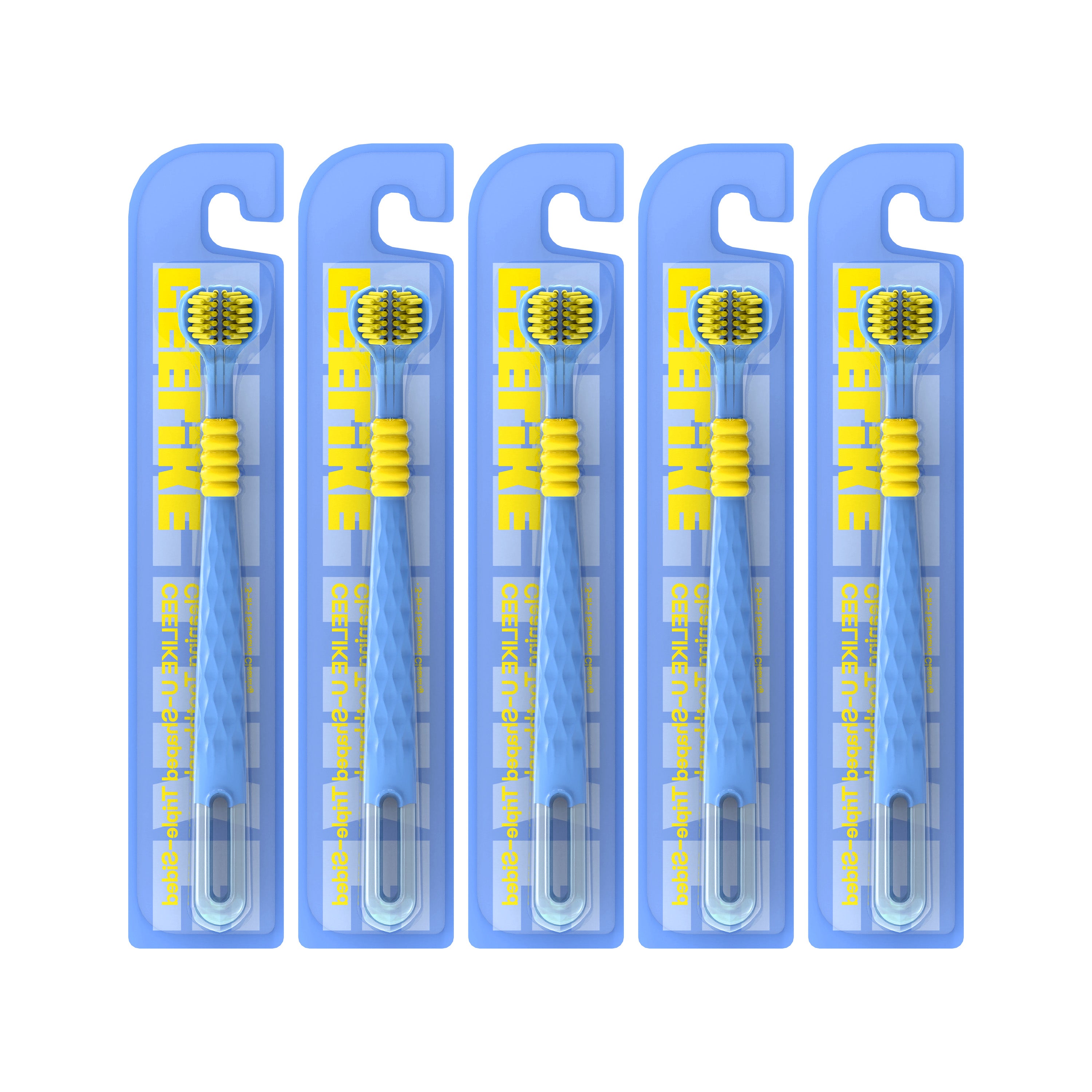 CEELIKE 3-Sided Soft Bristle Toothbrush – Complete Care