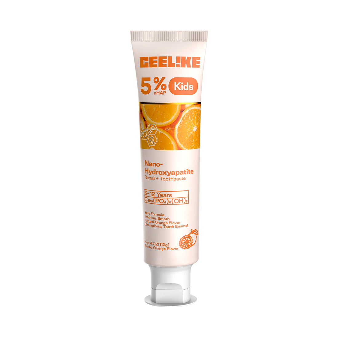 CEELIKE Kids 5% Hydroxyapatite Toothpaste – Fresh Breath · Strong Enamel · Naturally Sweet Orange Flavor