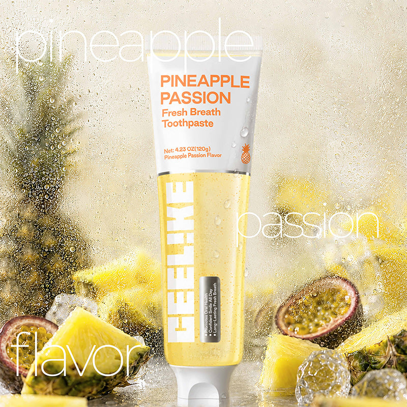 CEELIKE Pineapple Passion Toothpaste – Tropical Fruit Flavor, 120g