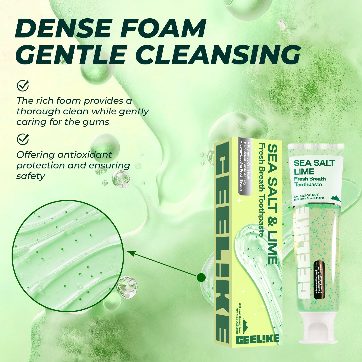 CEELIKE Sea Salt Lime Toothpaste — Fresh Breath, Gentle Care