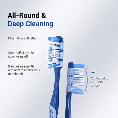 CEELIKE Soft Cross Bristle Toothbrush – Comfortable Daily Care
