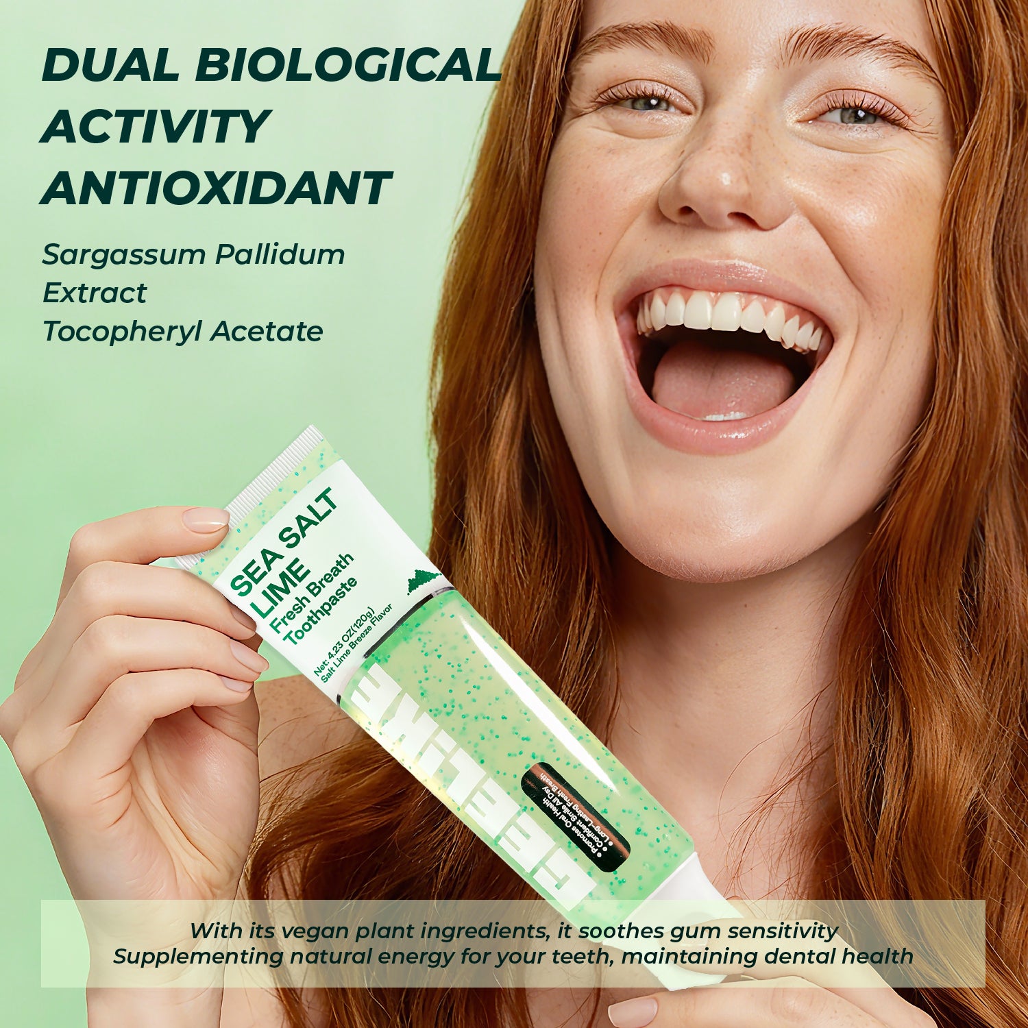 CEELIKE Sea Salt Lime Toothpaste — Fresh Breath, Gentle Care