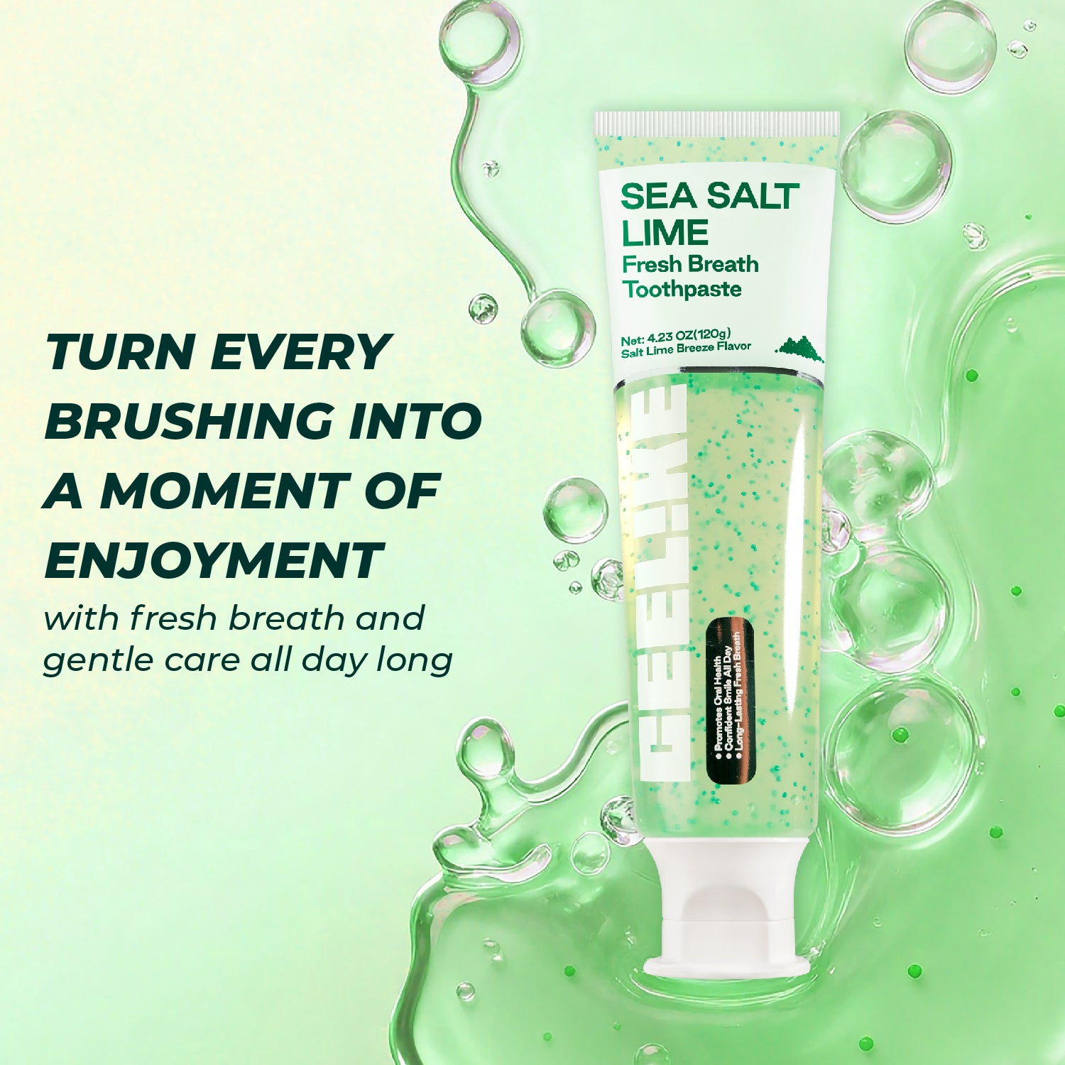 CEELIKE Sea Salt Lime Toothpaste — Fresh Breath, Gentle Care