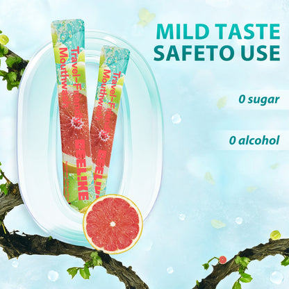 CEELIKE Travel-Friendly Mouthwash Sticks – Yuzu &amp; Green Grape Flavor