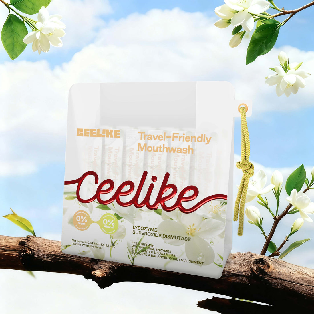 CEELIKE Jasmine White Tea Travel-Friendly Mouthwash
