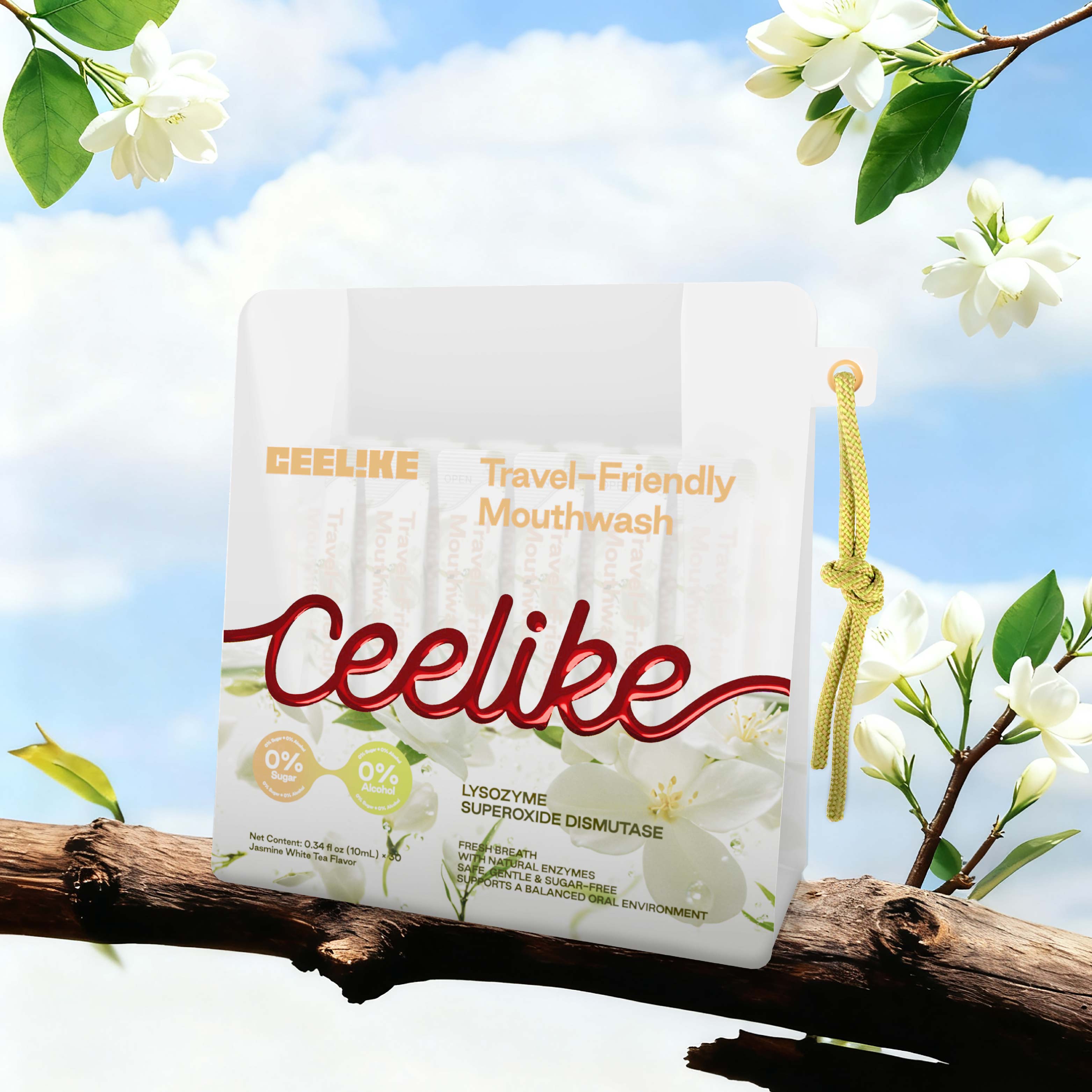 CEELIKE Jasmine White Tea Travel-Friendly Mouthwash