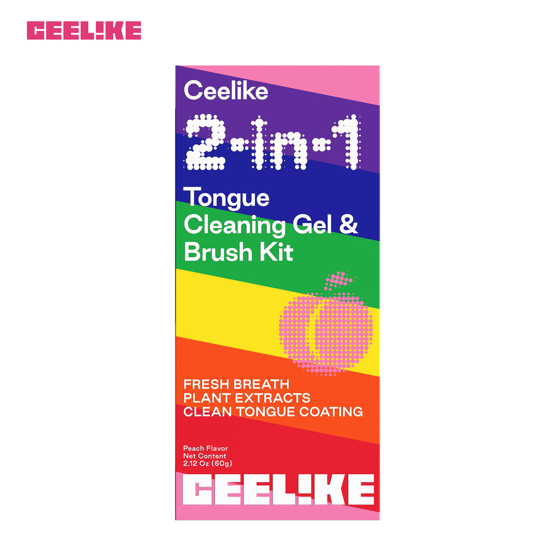 CEELIKE 2-in-1 Tongue Cleaning Gel & Brush Kit