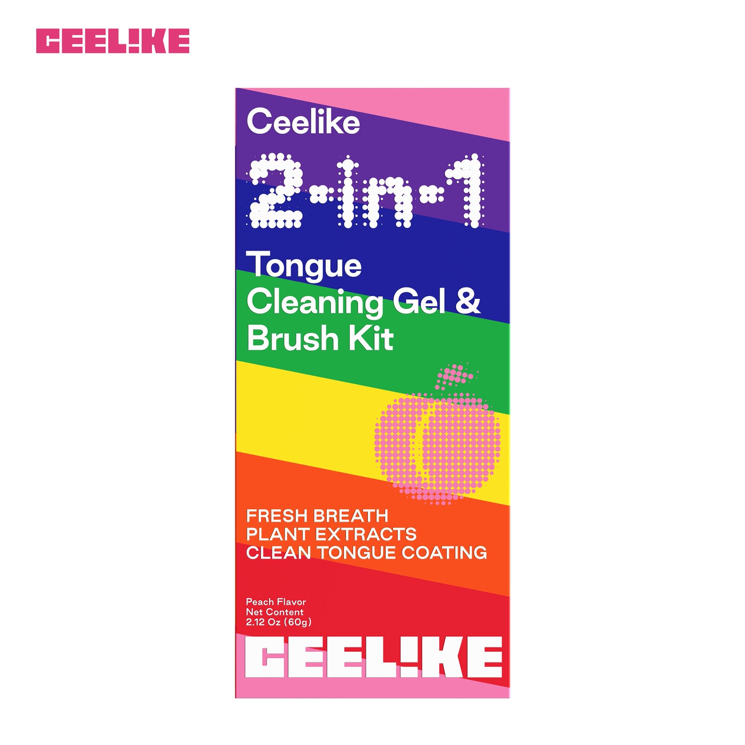 CEELIKE 2-in-1 Tongue Cleaning Gel &amp; Brush Kit