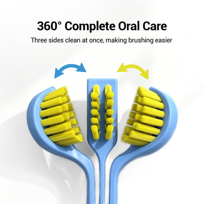 CEELIKE 3-Sided Soft Bristle Toothbrush – Complete Care