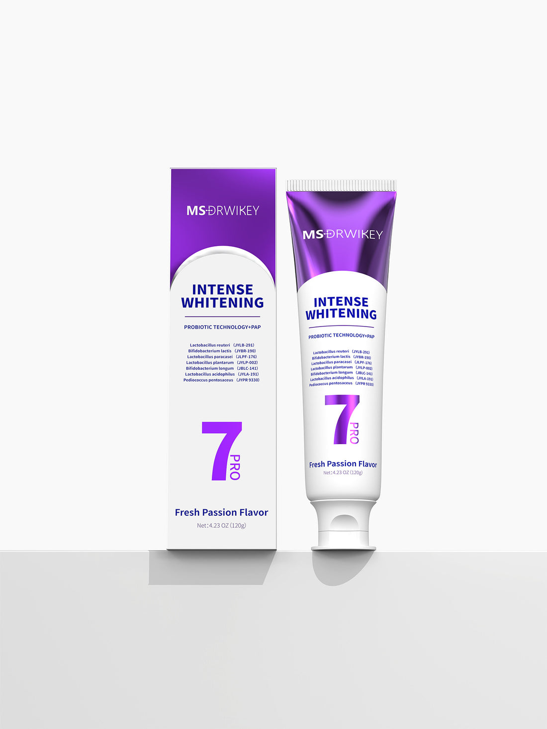 MSDRWIKEY 7 Pro Purple Whitening Toothpaste - Deep whitening, strong cleaning, confident smile, shining every day