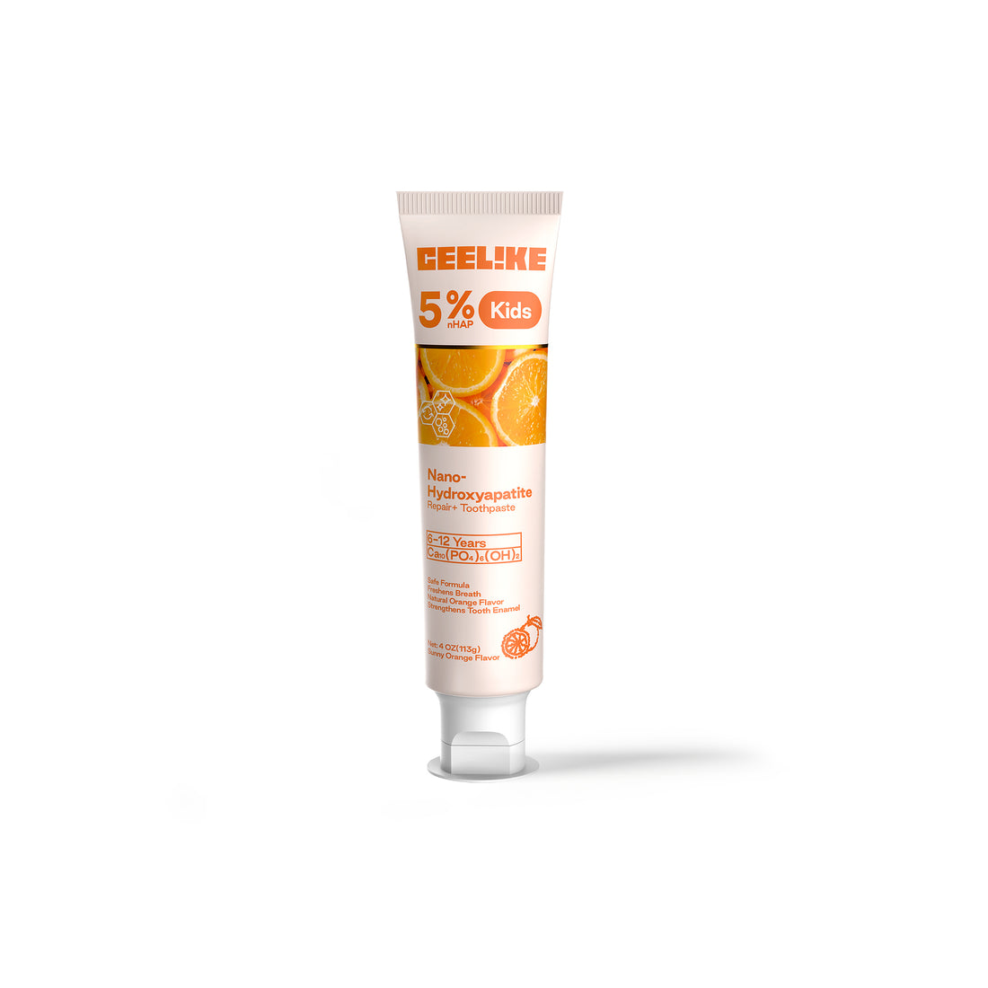 CEELIKE Kids 5% Hydroxyapatite Toothpaste – Fresh Breath · Strong Enamel · Naturally Sweet Orange Flavor
