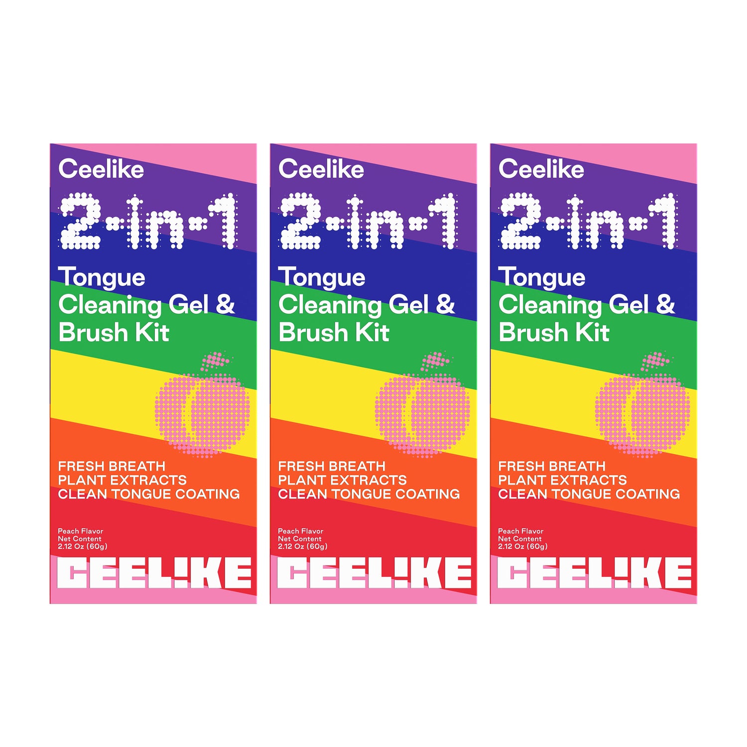 CEELIKE 2-in-1 Tongue Cleaning Gel &amp; Brush Kit