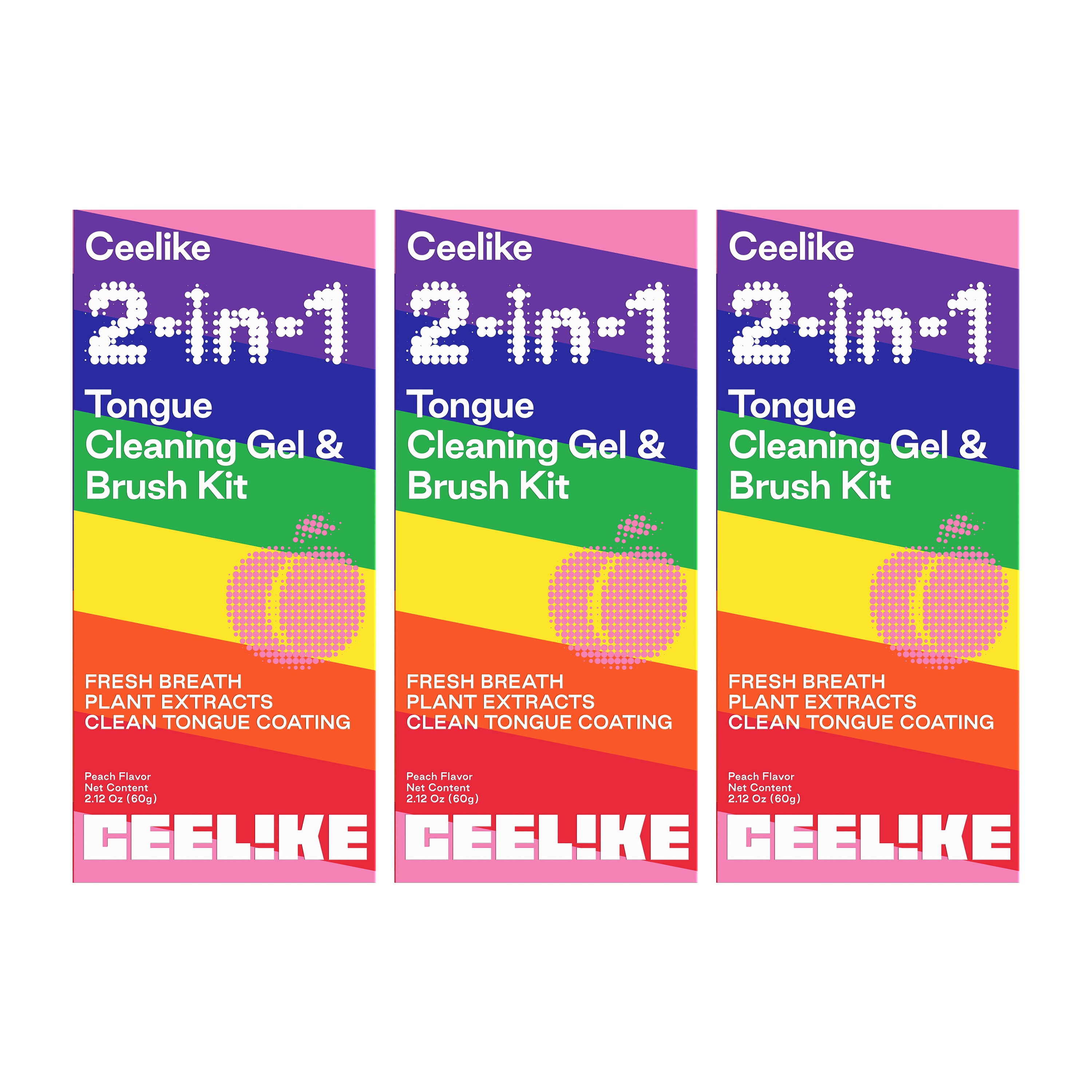 CEELIKE 2-in-1 Tongue Cleaning Gel &amp; Brush Kit