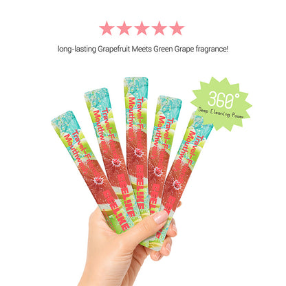 CEELIKE Travel-Friendly Mouthwash Sticks – Yuzu &amp; Green Grape Flavor