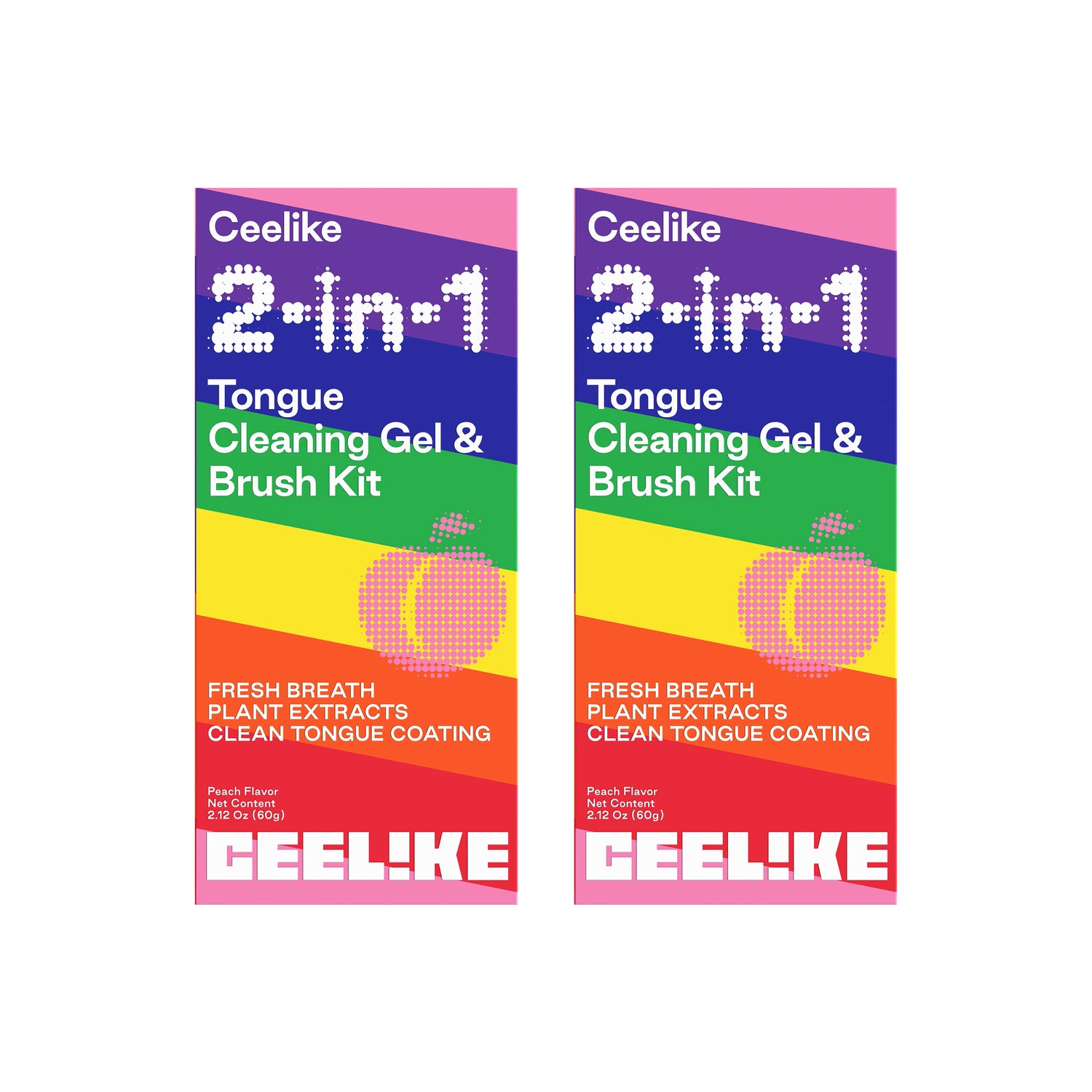 CEELIKE 2-in-1 Tongue Cleaning Gel &amp; Brush Kit