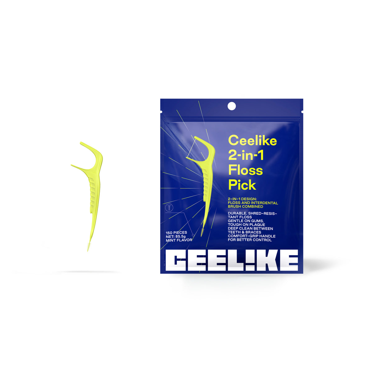 CEELIKE 2-in-1 Floss &amp; Interdental Pick — Easy Daily Care