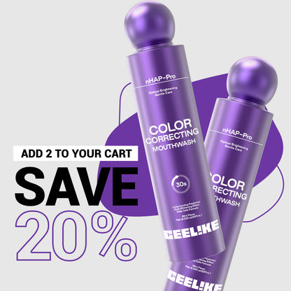 GEELIKE Purple Color Correcting Whitening Mouthwash