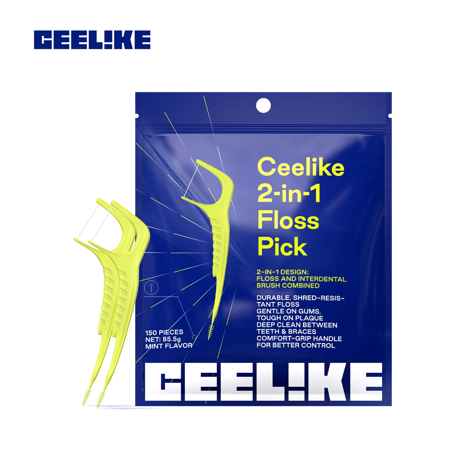 CEELIKE 2-in-1 Floss &amp; Interdental Pick — Easy Daily Care