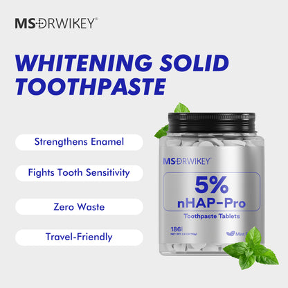MSDRWIKEY 5% Hydroxyapatite Solid Toothpaste Tablets