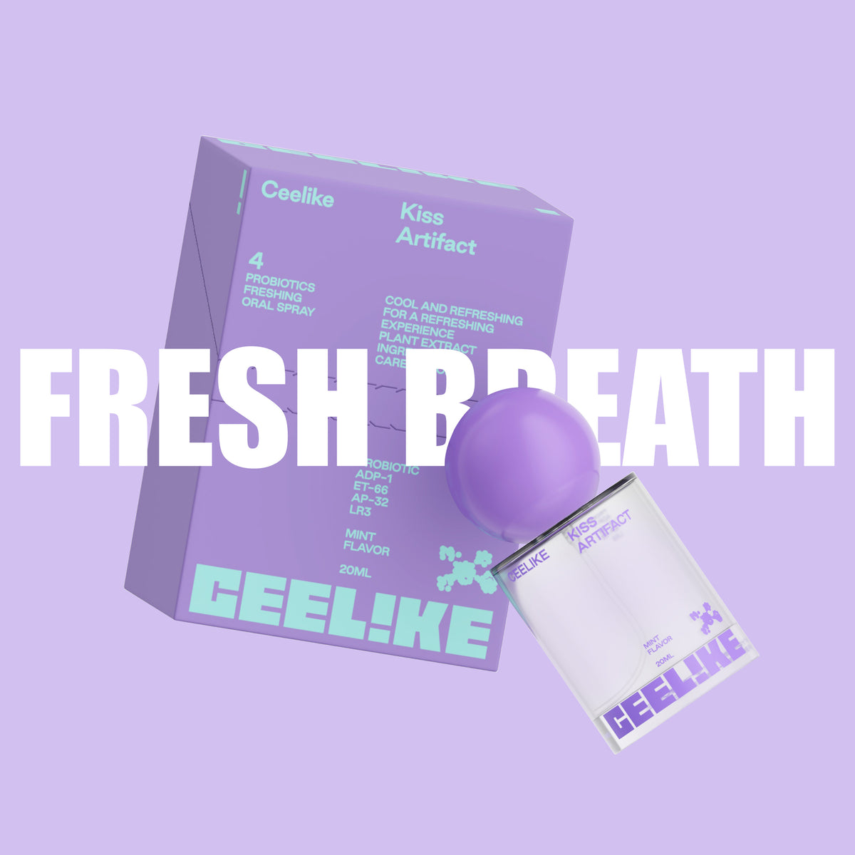 CEELIKE Espray Oral Probiótico - Refrescante de Aliento de 20 ml para una Frescura Duradera y Salud Bucal